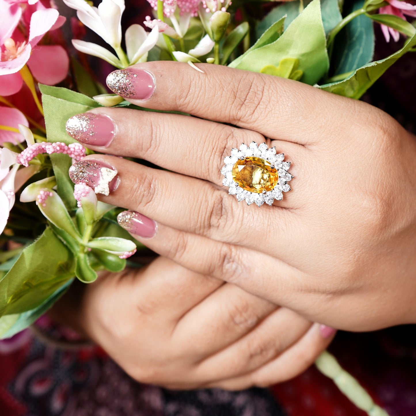 Elle CZ Oval Designer Rings - Chaandi Rivaaz