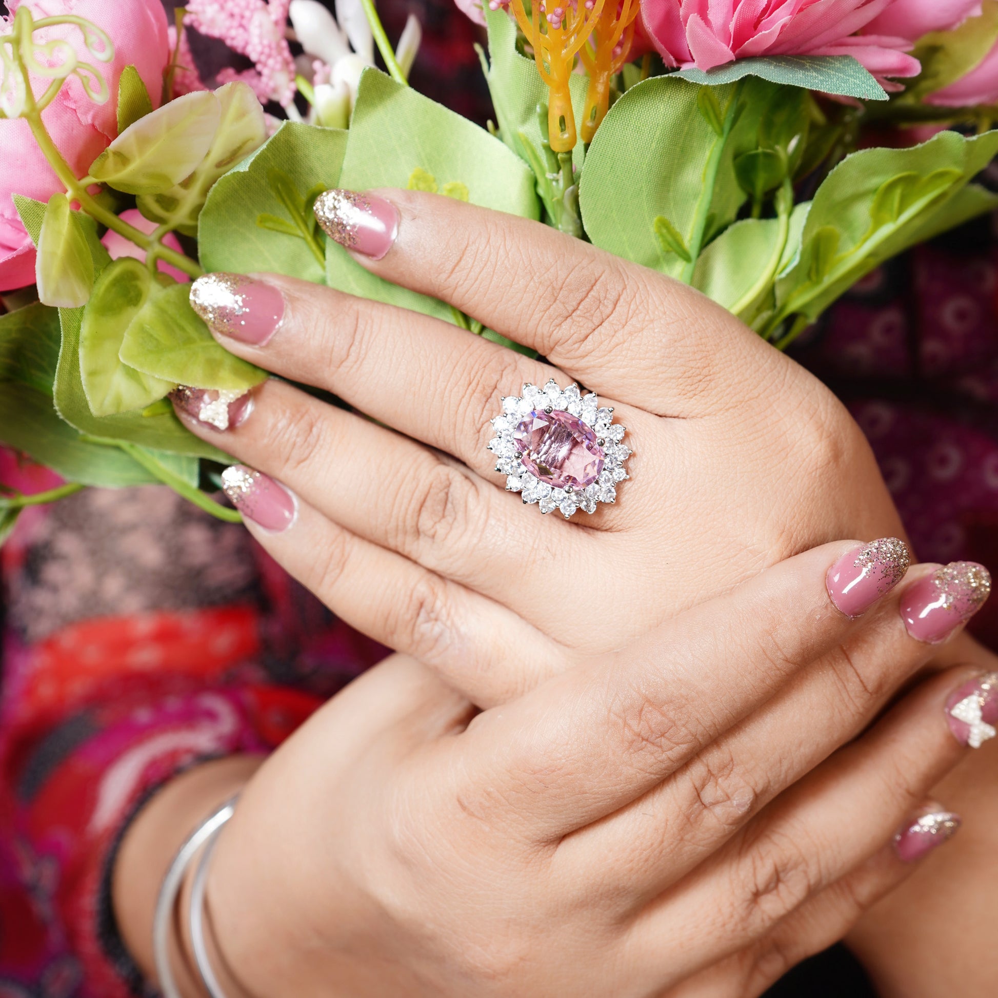 Elle CZ Oval Designer Rings - Chaandi Rivaaz