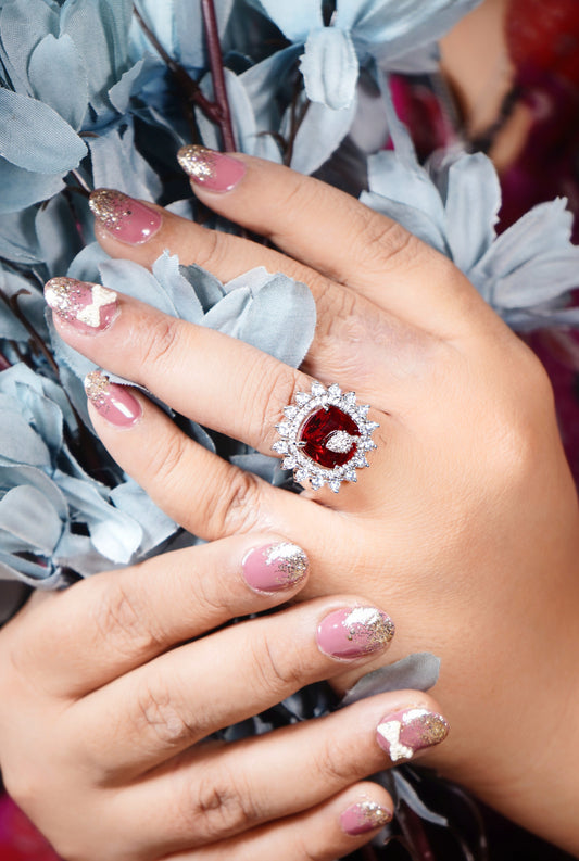 Alora CZ Designer Rings - Chaandi Rivaaz