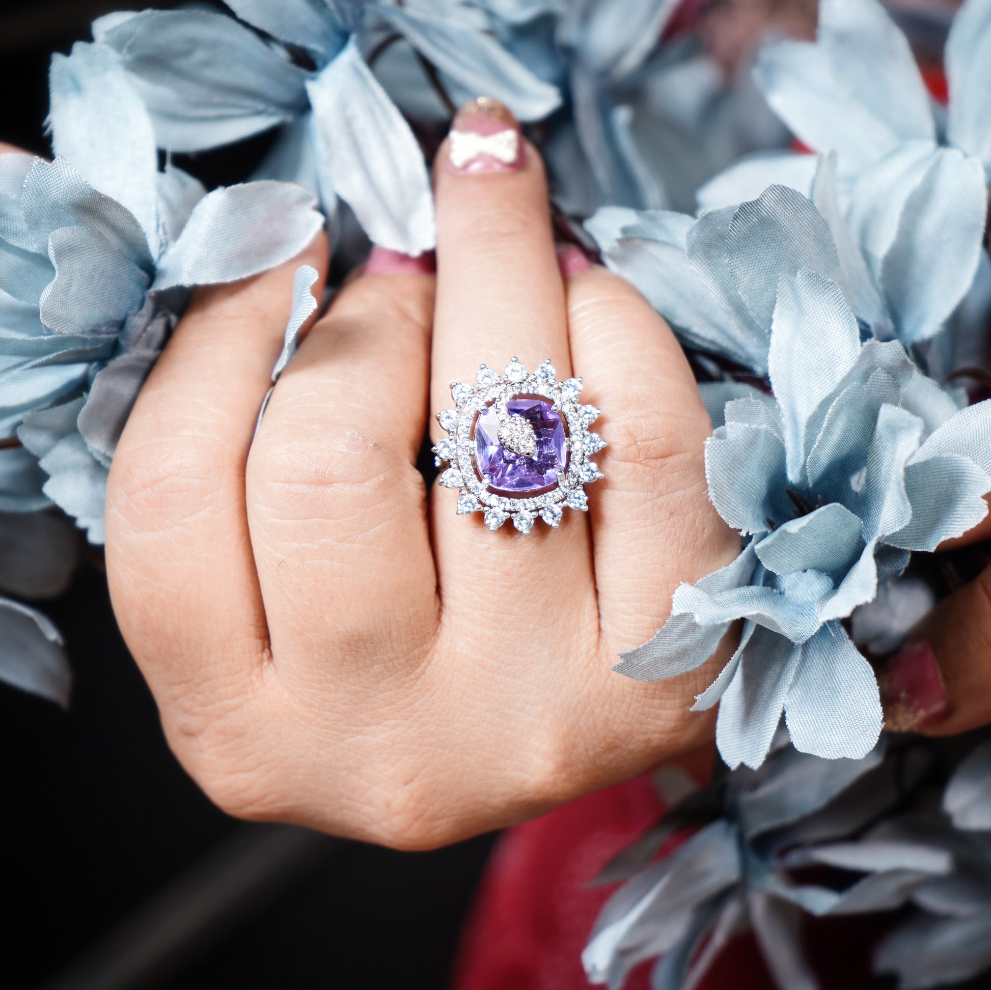 Alora CZ Designer Rings - Chaandi Rivaaz