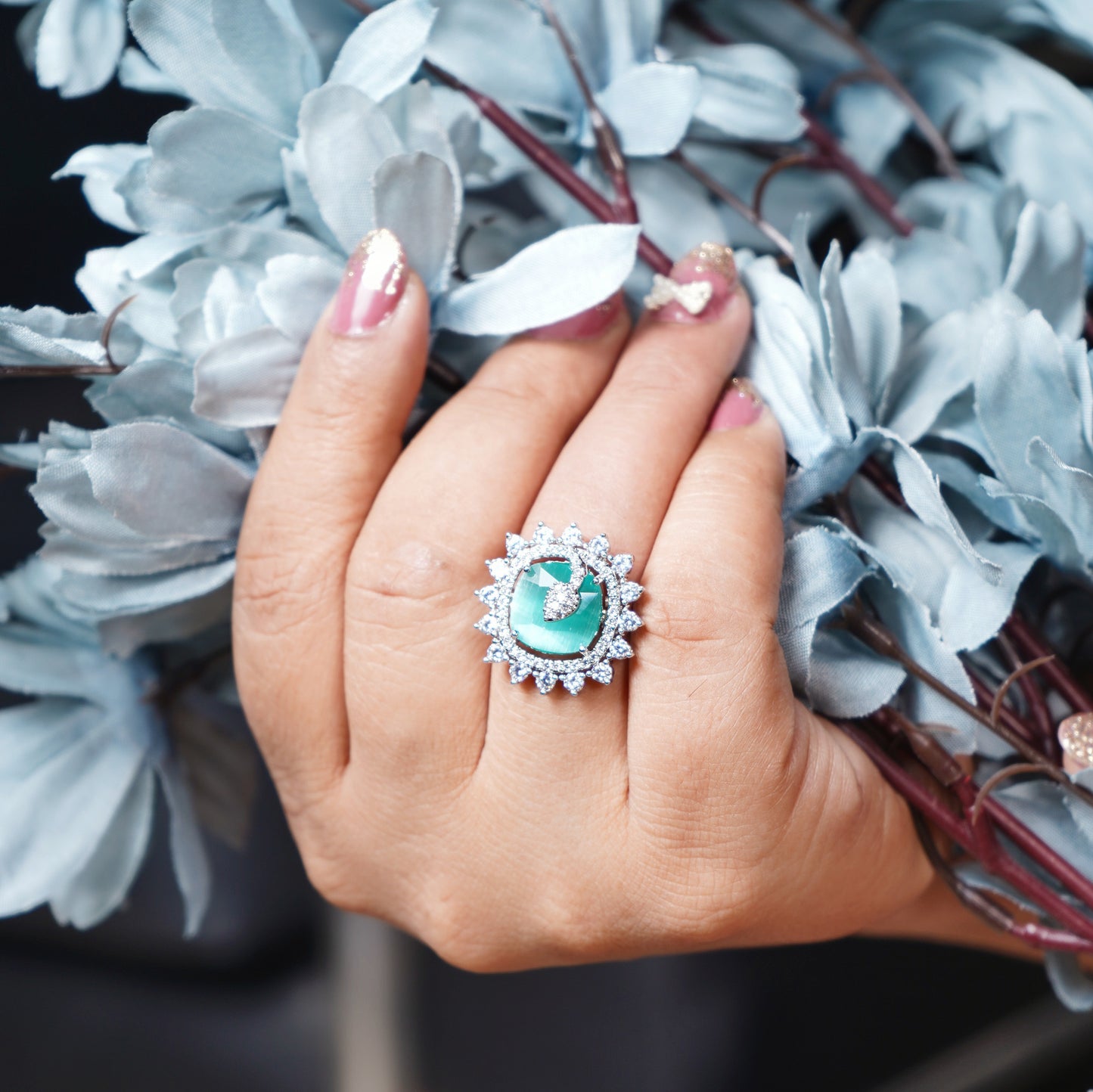 Alora CZ Designer Rings - Chaandi Rivaaz
