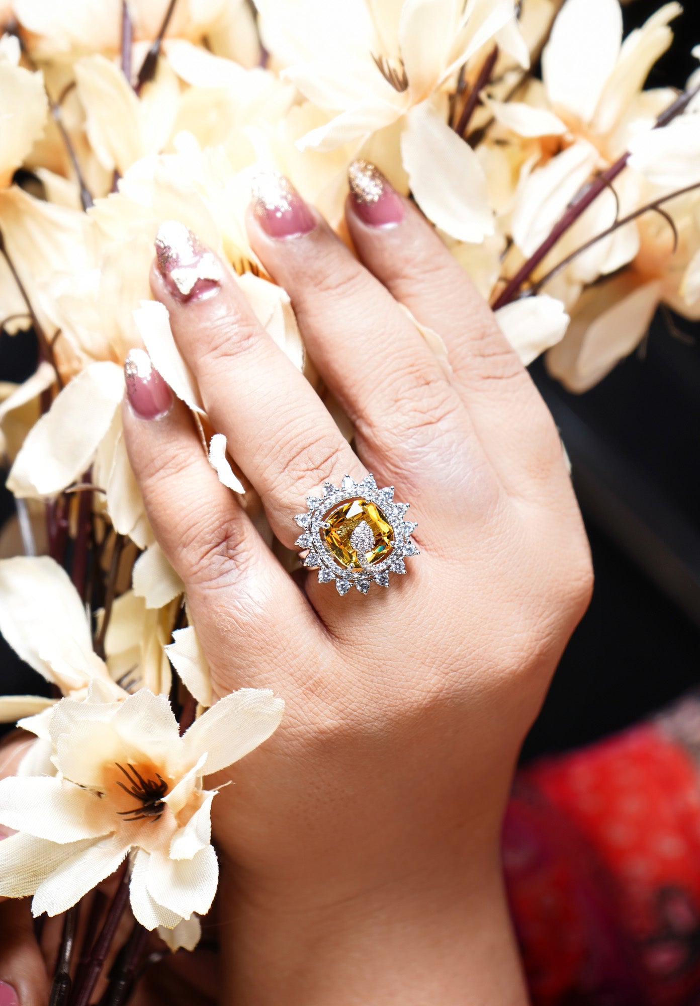 Alora CZ Designer Rings - Chaandi Rivaaz