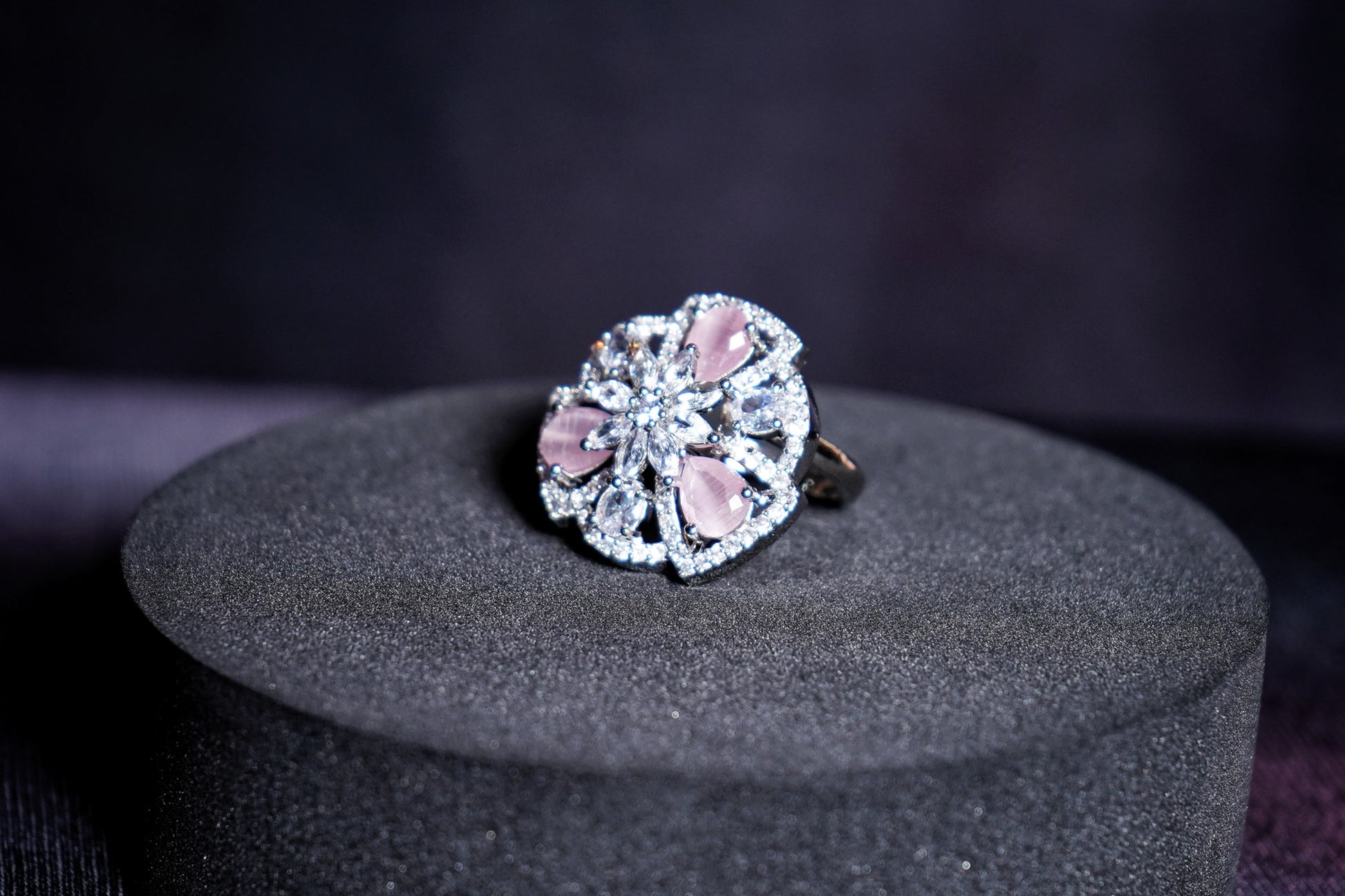 Riya's Floral Designer Cocktail Rings - Chaandi Rivaaz