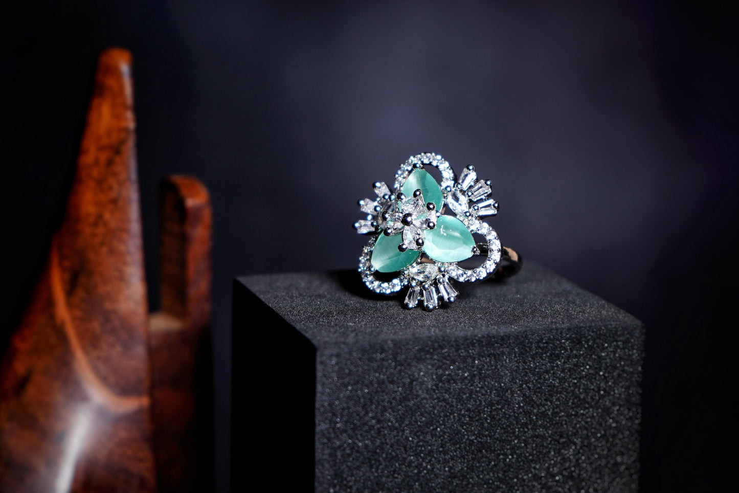 Alia Designer CZ Rings - Chaandi Rivaaz