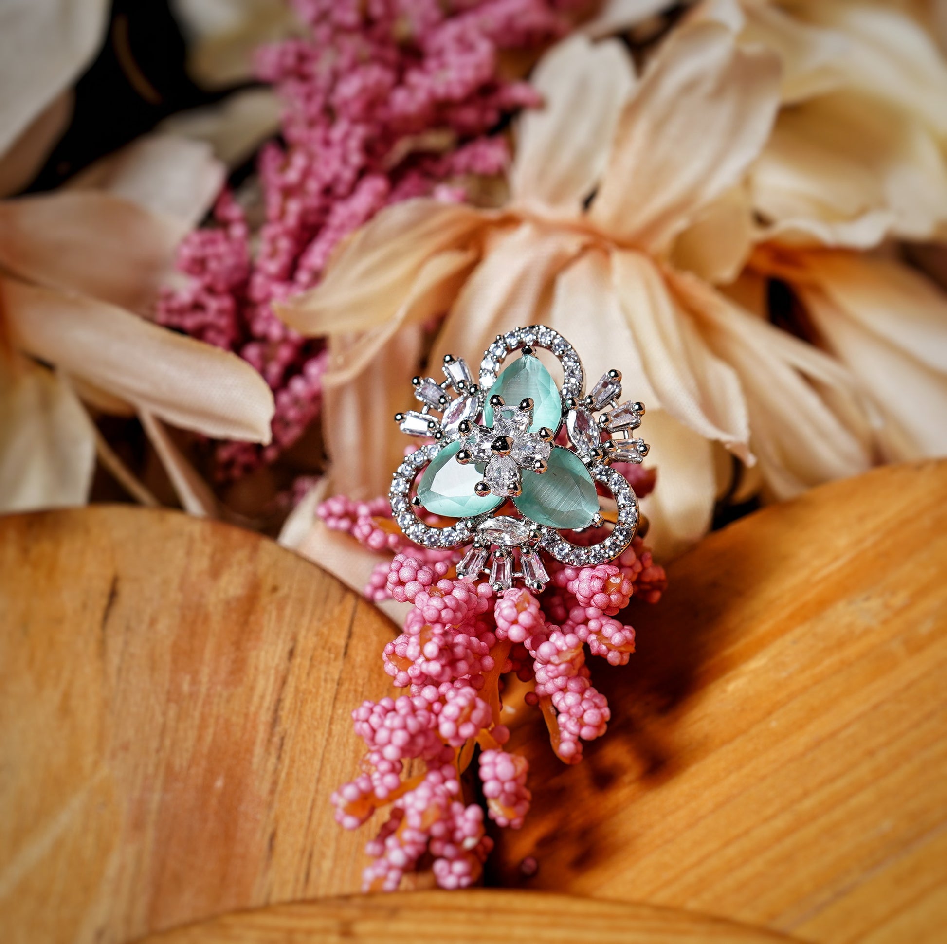 Alia Designer CZ Rings - Chaandi Rivaaz