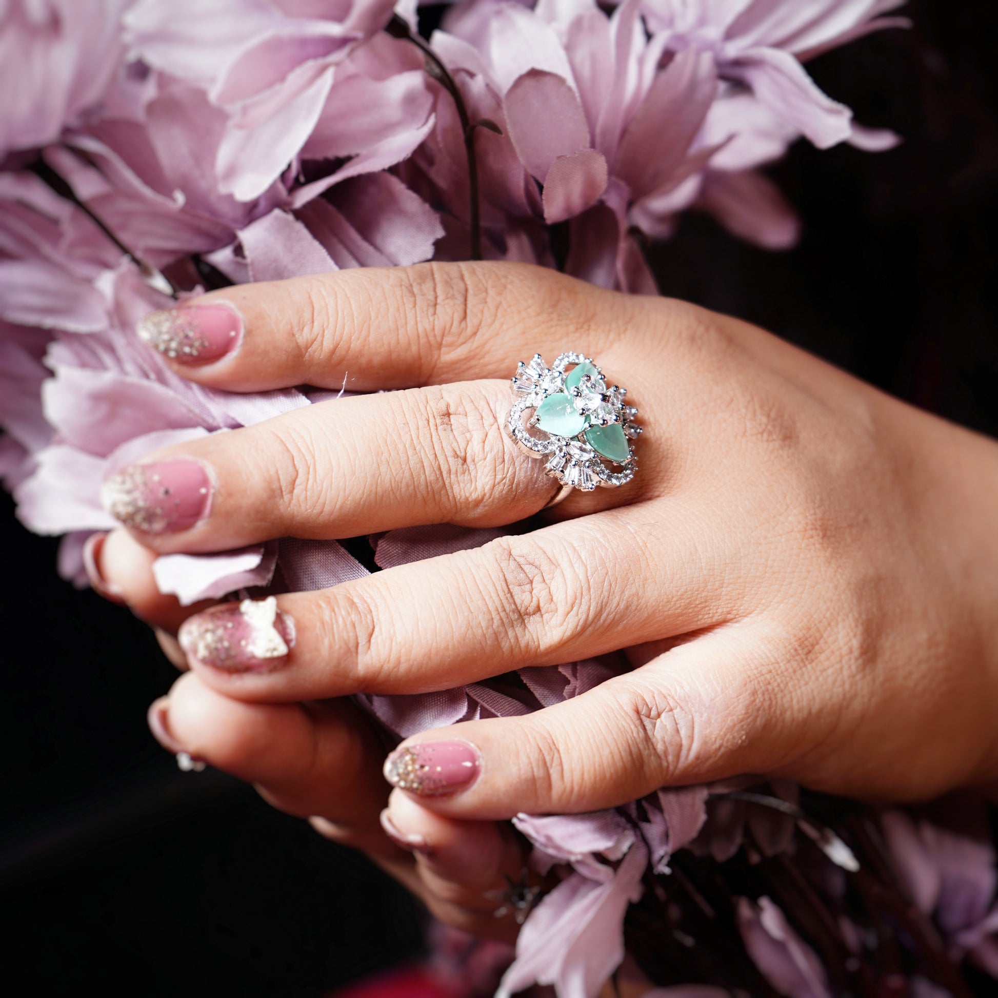 Alia Designer CZ Rings - Chaandi Rivaaz