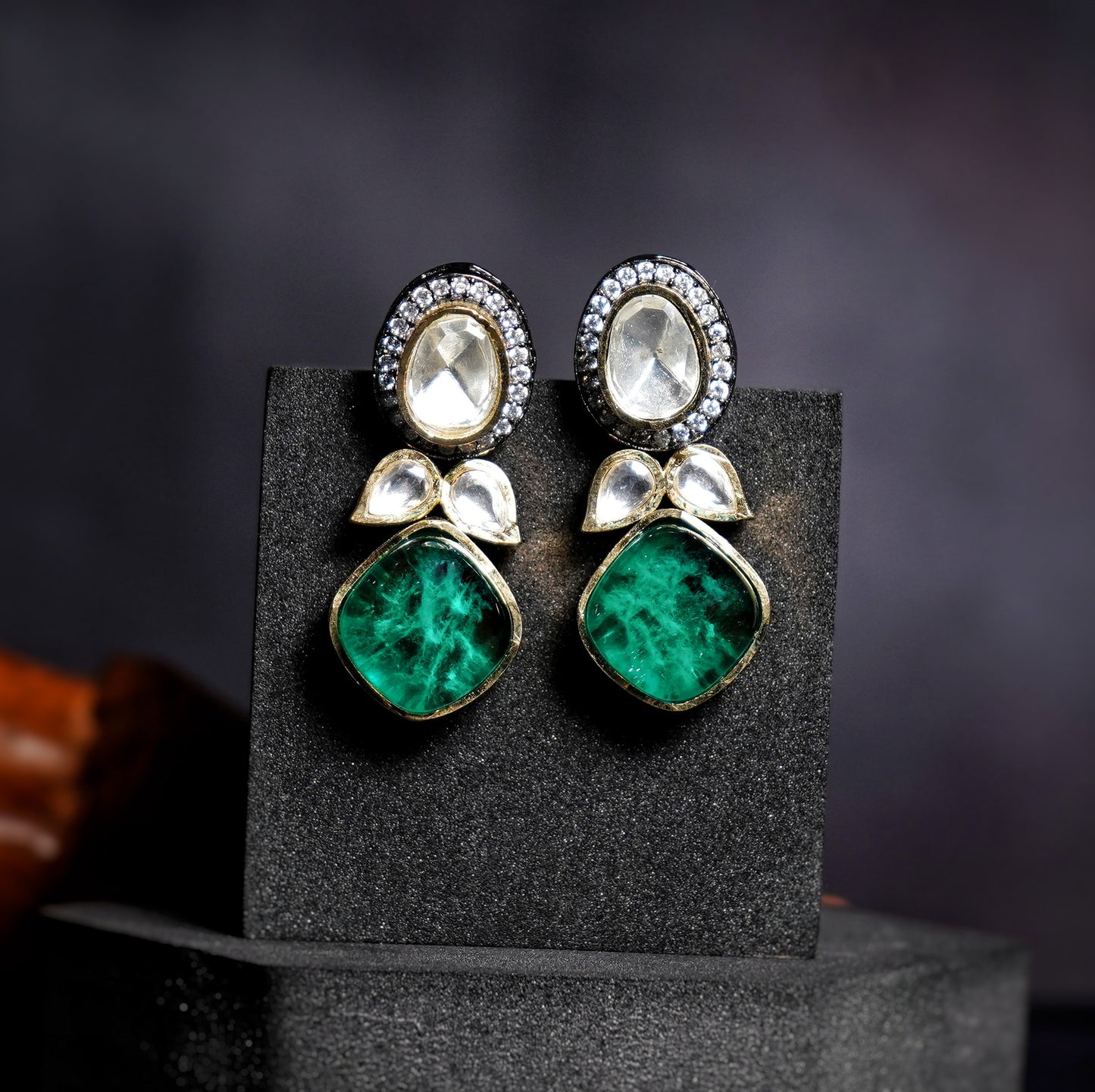 Sophia Designer Kundan Earrings - Chaandi Rivaaz