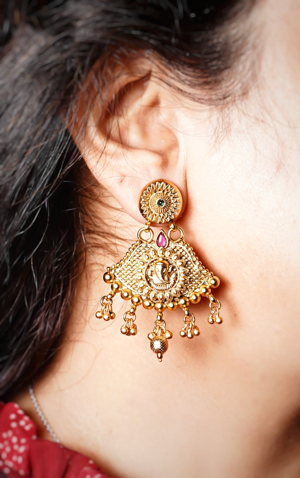 Beautiful GANESHA Earrings - Chaandi Rivaaz