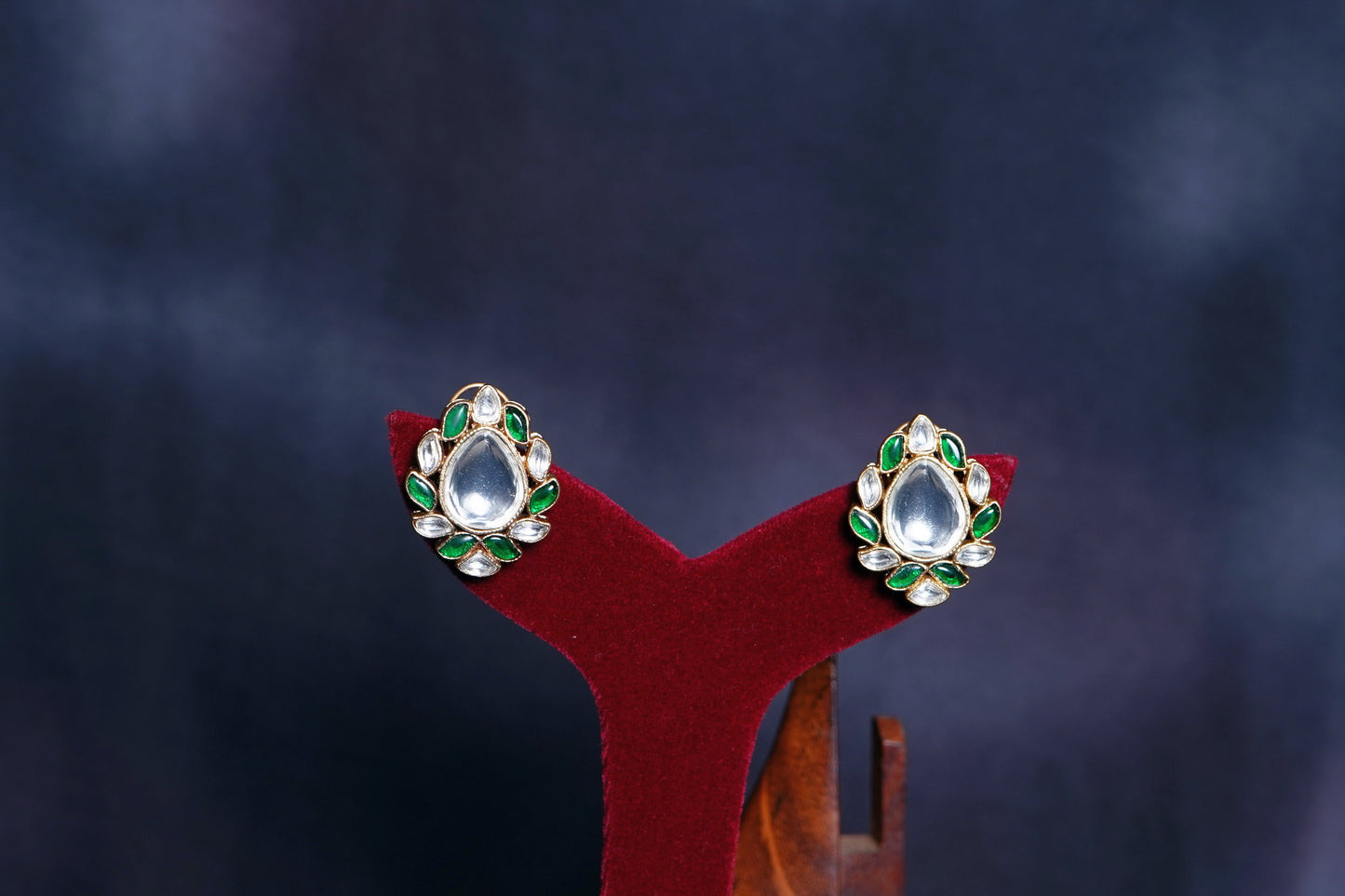 Beautiful Polki Designer Earrings - Chaandi Rivaaz