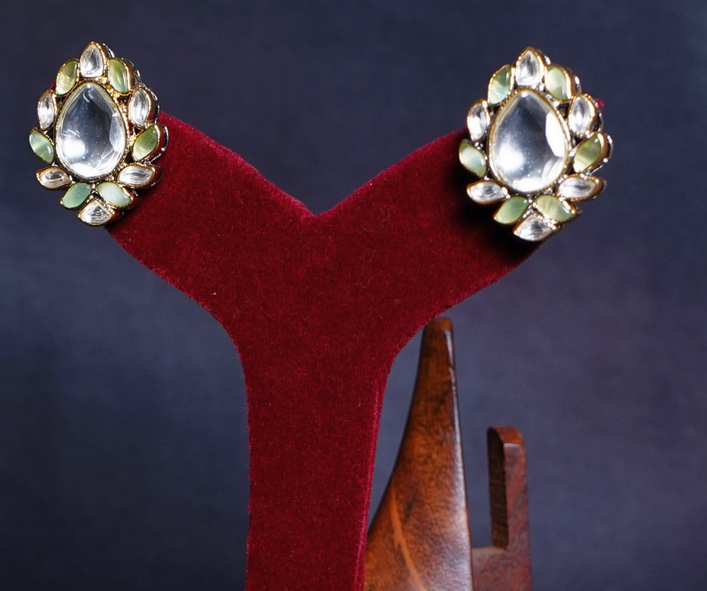 Beautiful Polki Designer Earrings - Chaandi Rivaaz
