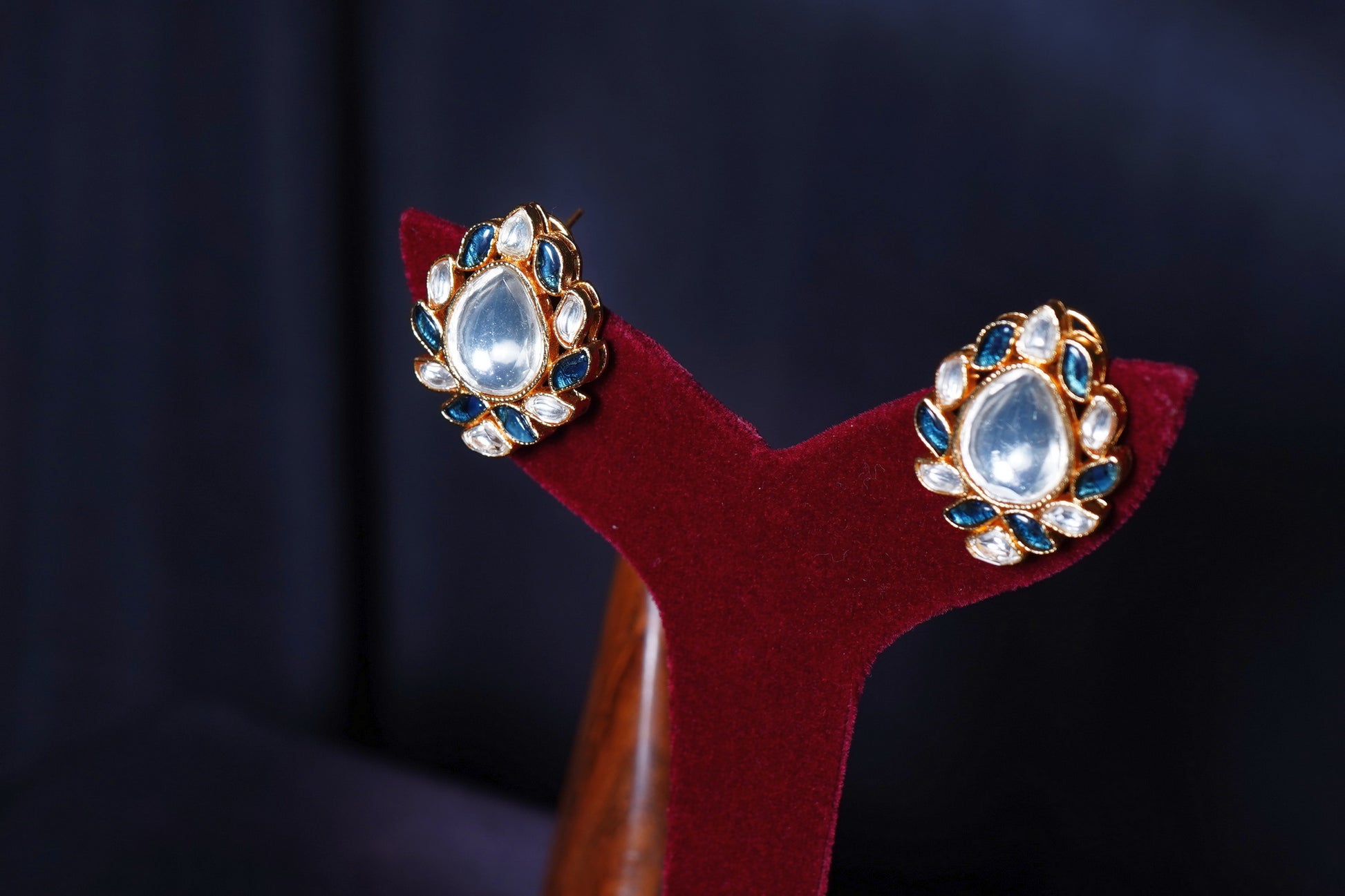 Beautiful Polki Designer Earrings - Chaandi Rivaaz