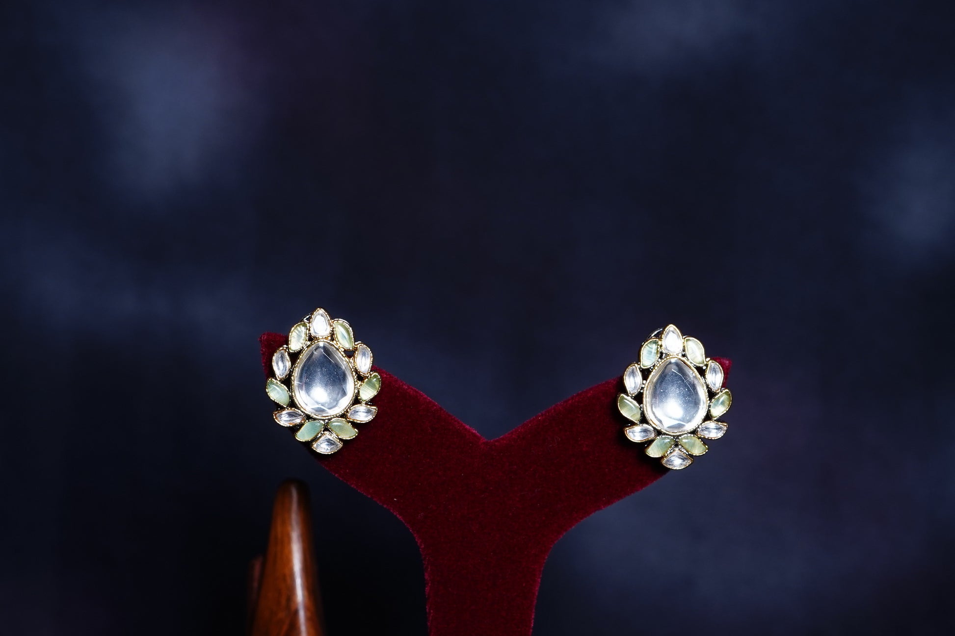 Beautiful Polki Designer Earrings - Chaandi Rivaaz