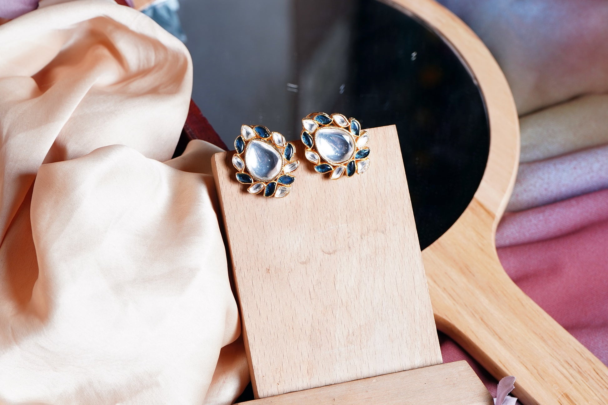 Beautiful Polki Designer Earrings - Chaandi Rivaaz