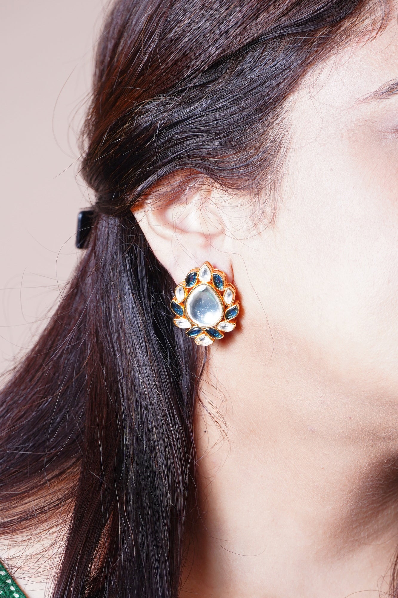 Beautiful Polki Designer Earrings - Chaandi Rivaaz