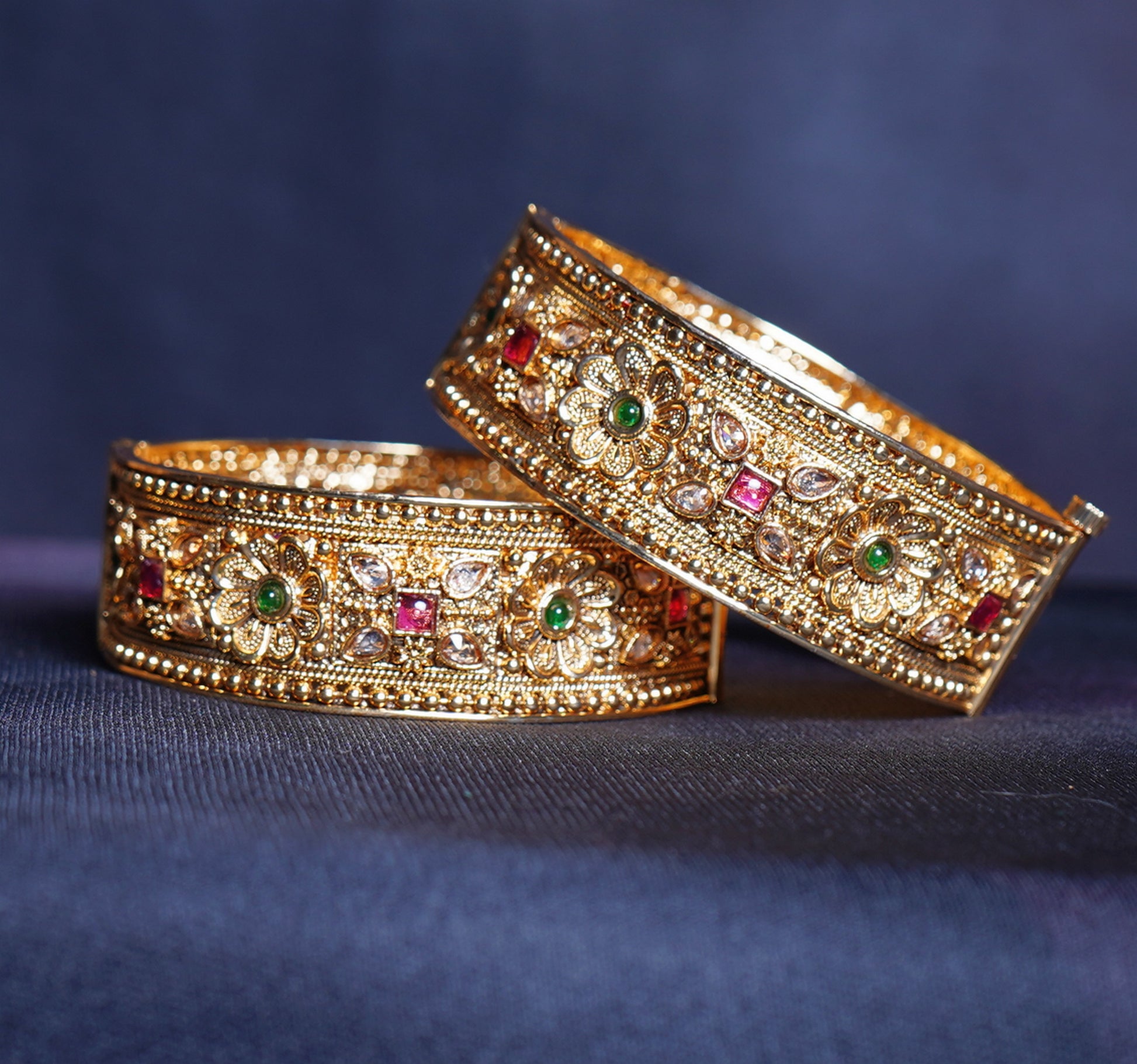 Designer Antique Bangles - Chaandi Rivaaz