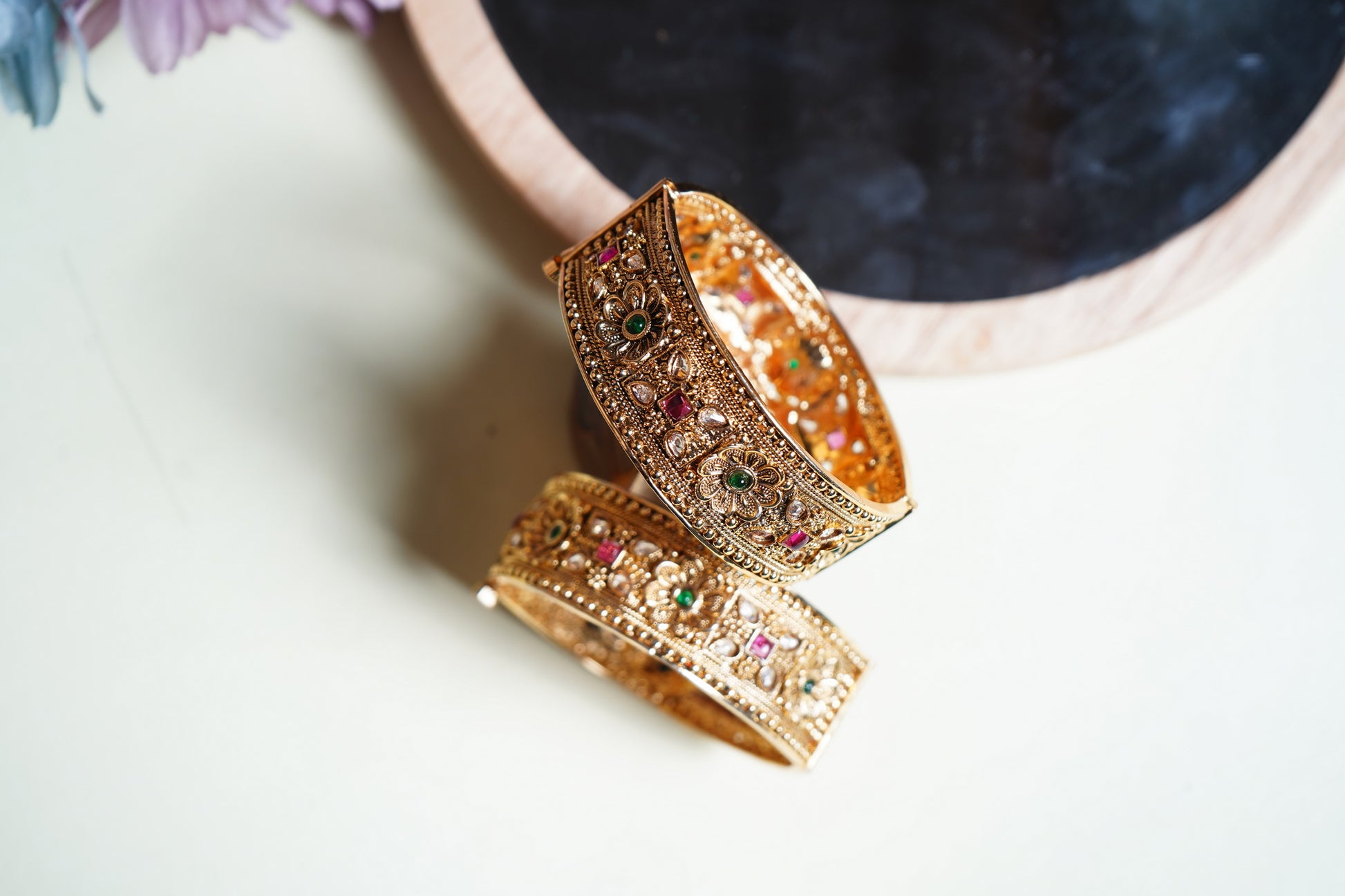 Designer Antique Bangles - Chaandi Rivaaz