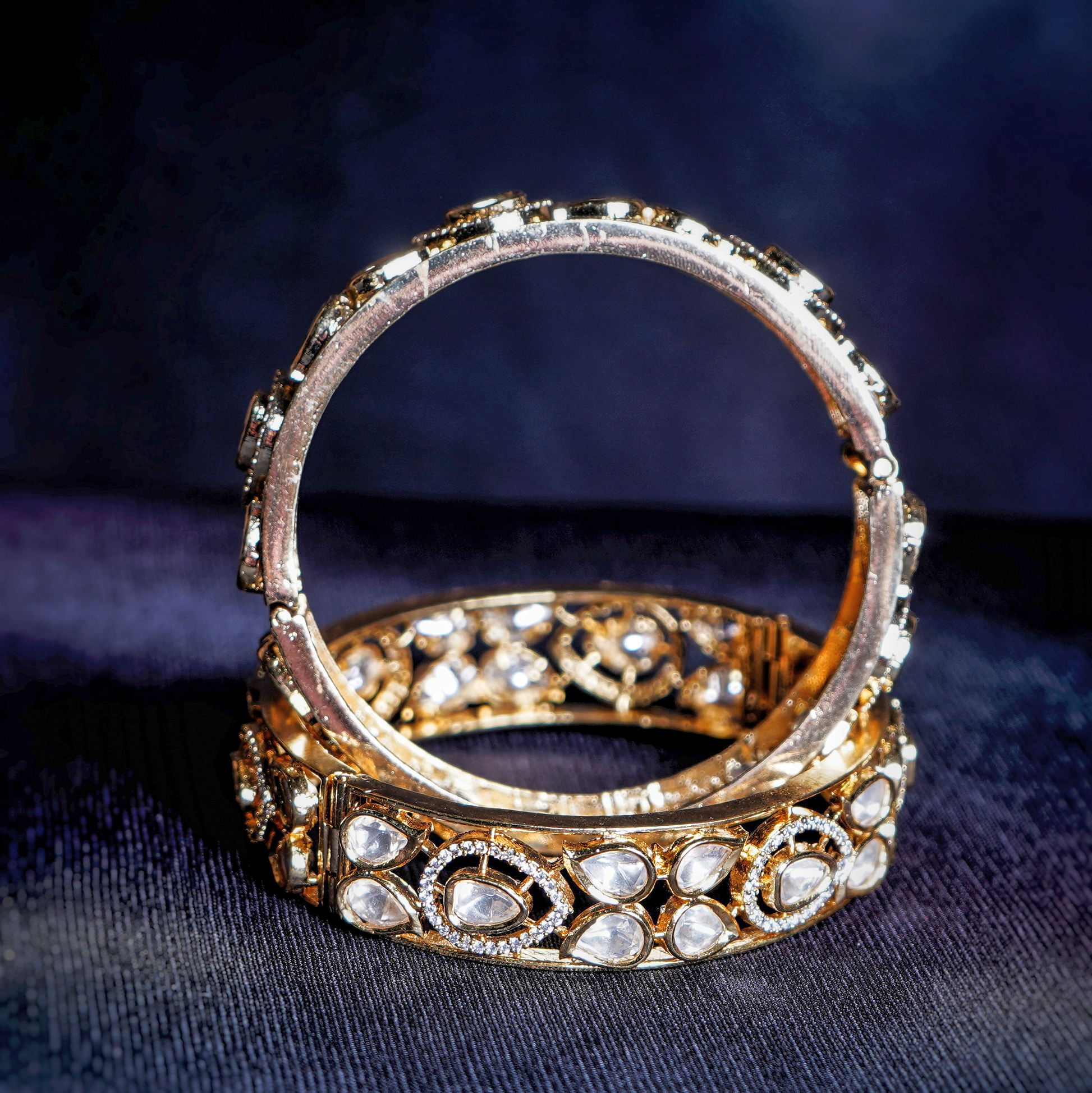 Beautiful Polki Designer Bangles - Chaandi Rivaaz