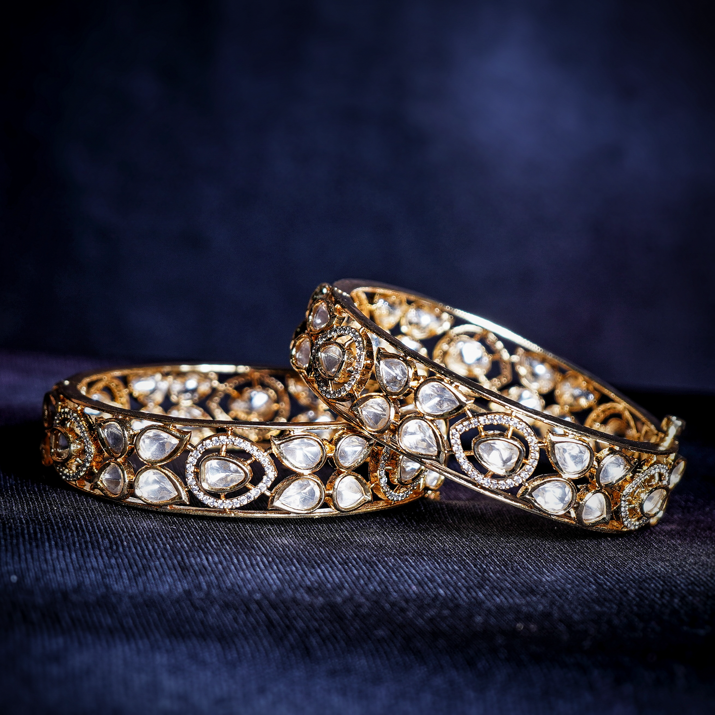 Beautiful Polki Designer Bangles - Chaandi Rivaaz
