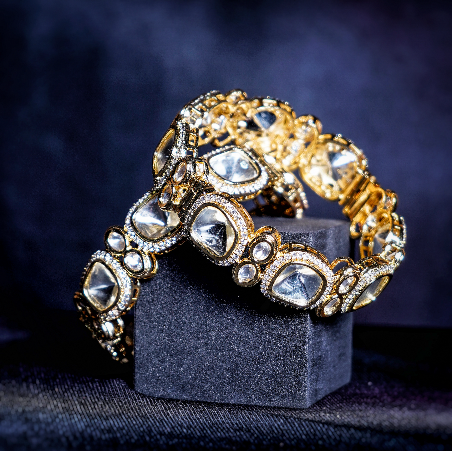Beautiful Polki Bangles - Chaandi Rivaaz