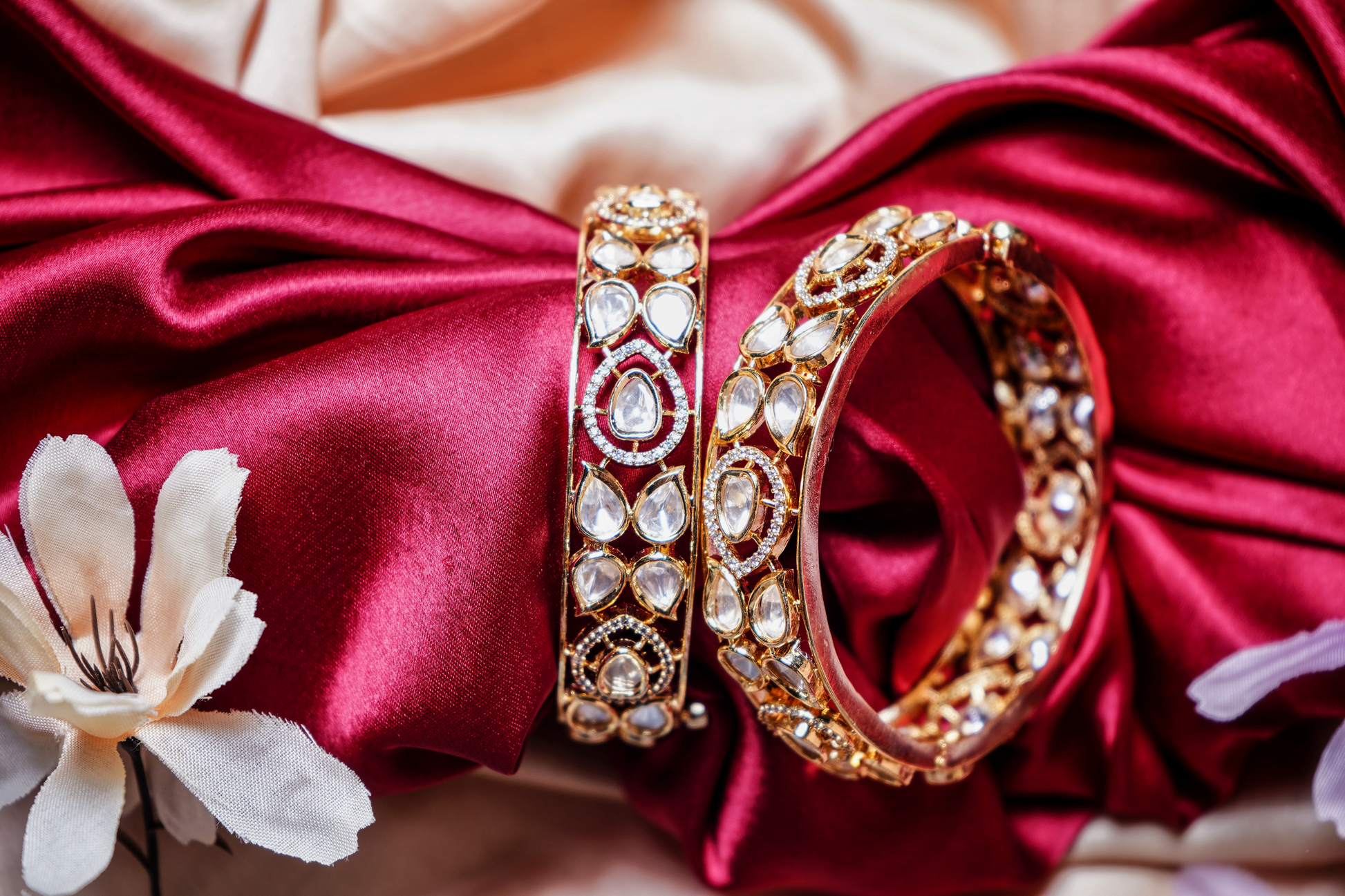 Beautiful Polki Designer Bangles - Chaandi Rivaaz