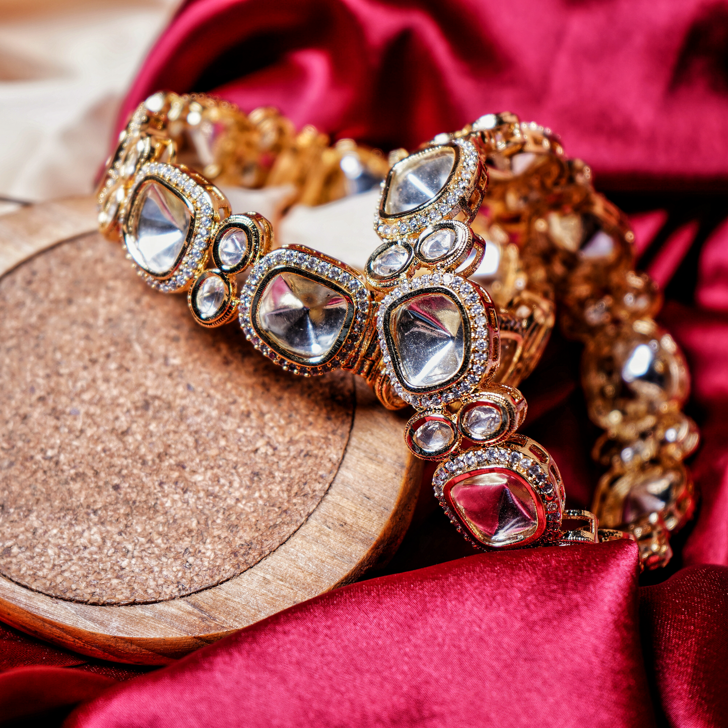 Beautiful Polki Bangles - Chaandi Rivaaz