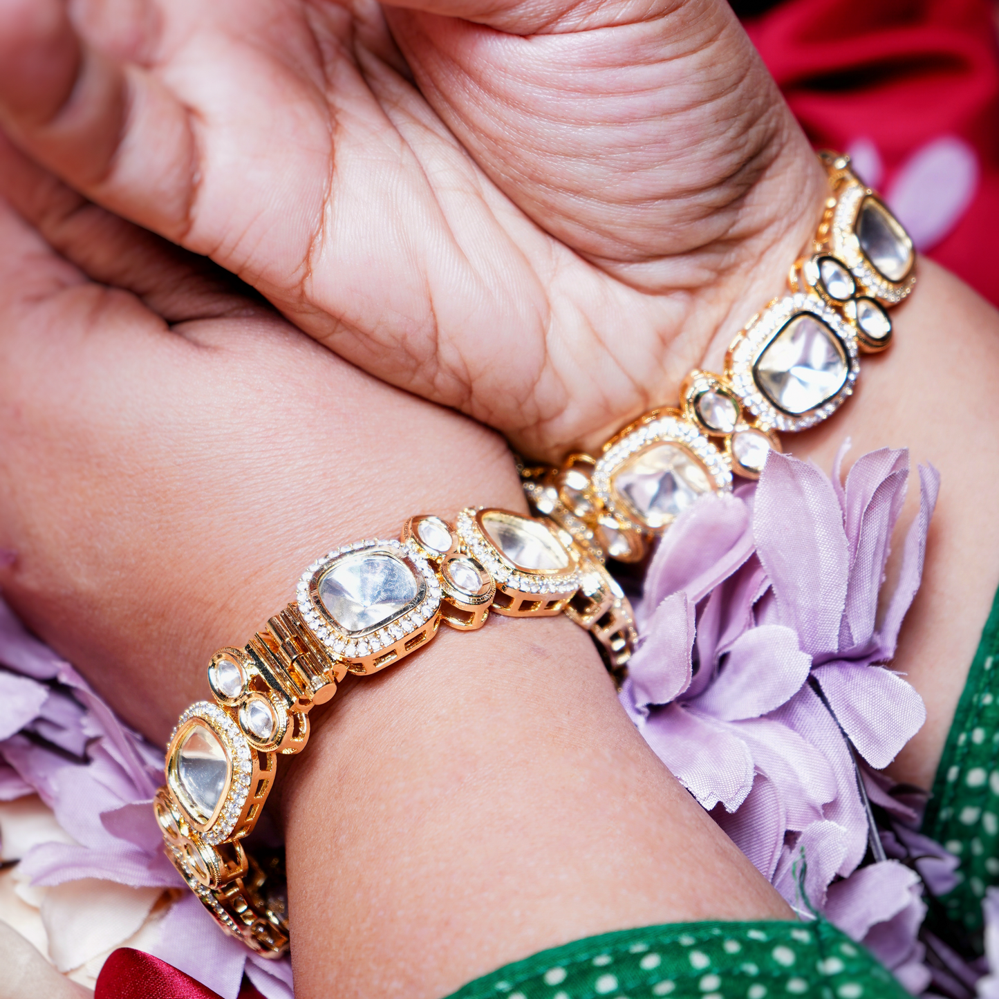Beautiful Polki Bangles - Chaandi Rivaaz