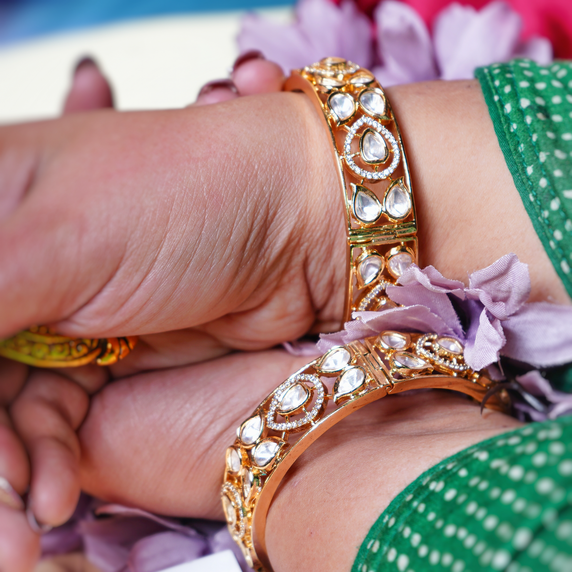 Beautiful Polki Designer Bangles - Chaandi Rivaaz