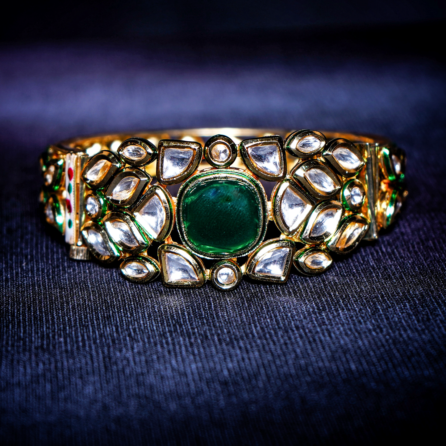 Elina’s Square Designer Kundan Bracelets - Chaandi Rivaaz