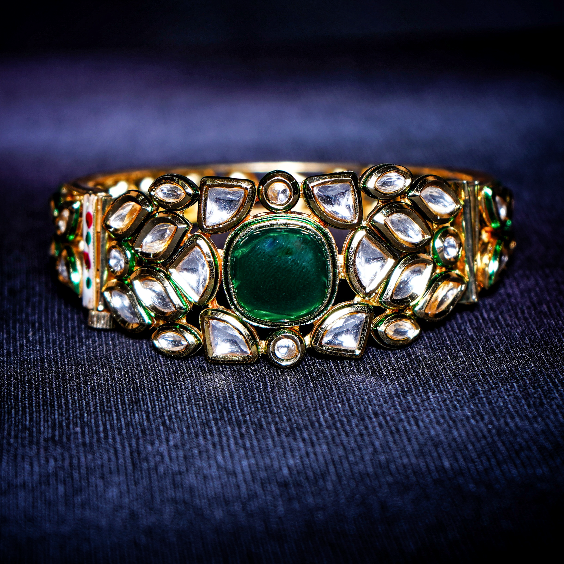 Elina’s Square Designer Kundan Bracelets - Chaandi Rivaaz