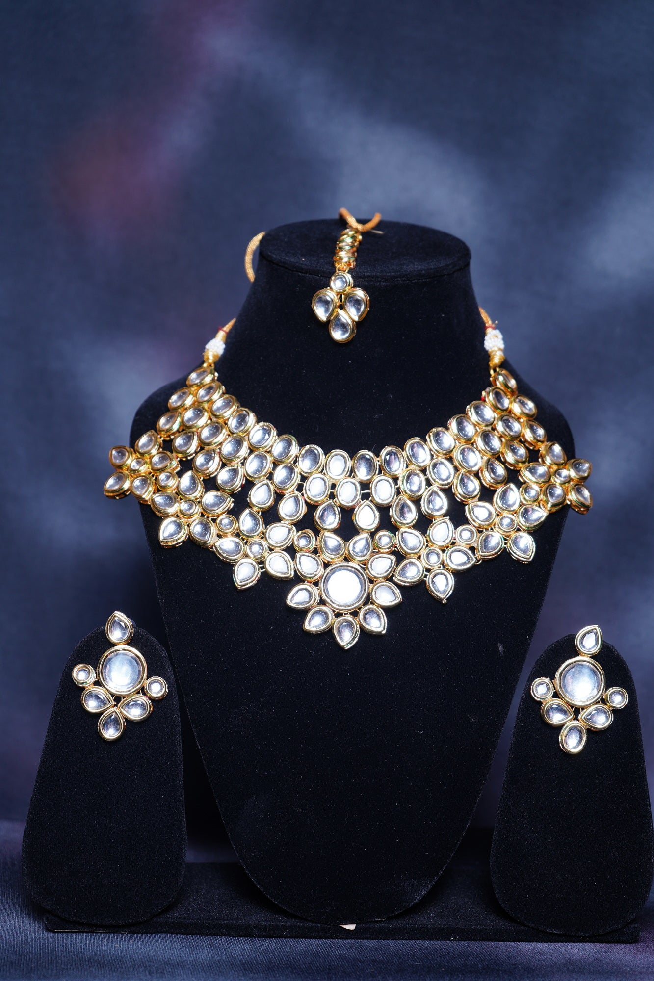 Rani’s Kundan Designer Necklace set - Chaandi Rivaaz