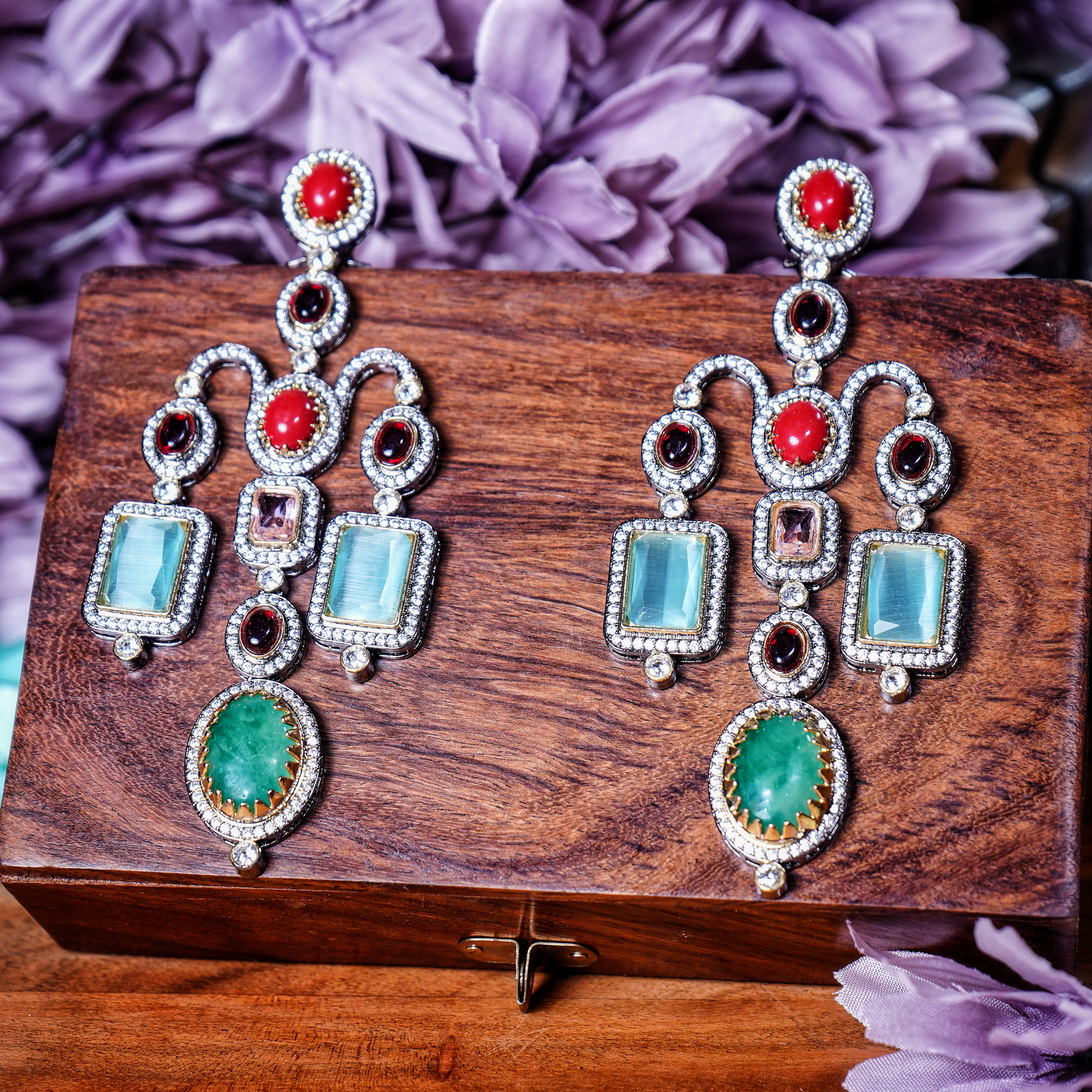 Madhuri's Sabyasachi Inspired Danglers - Chaandi Rivaaz