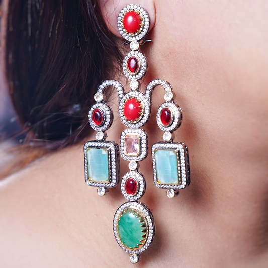 Madhuri's Sabyasachi Inspired Danglers - Chaandi Rivaaz