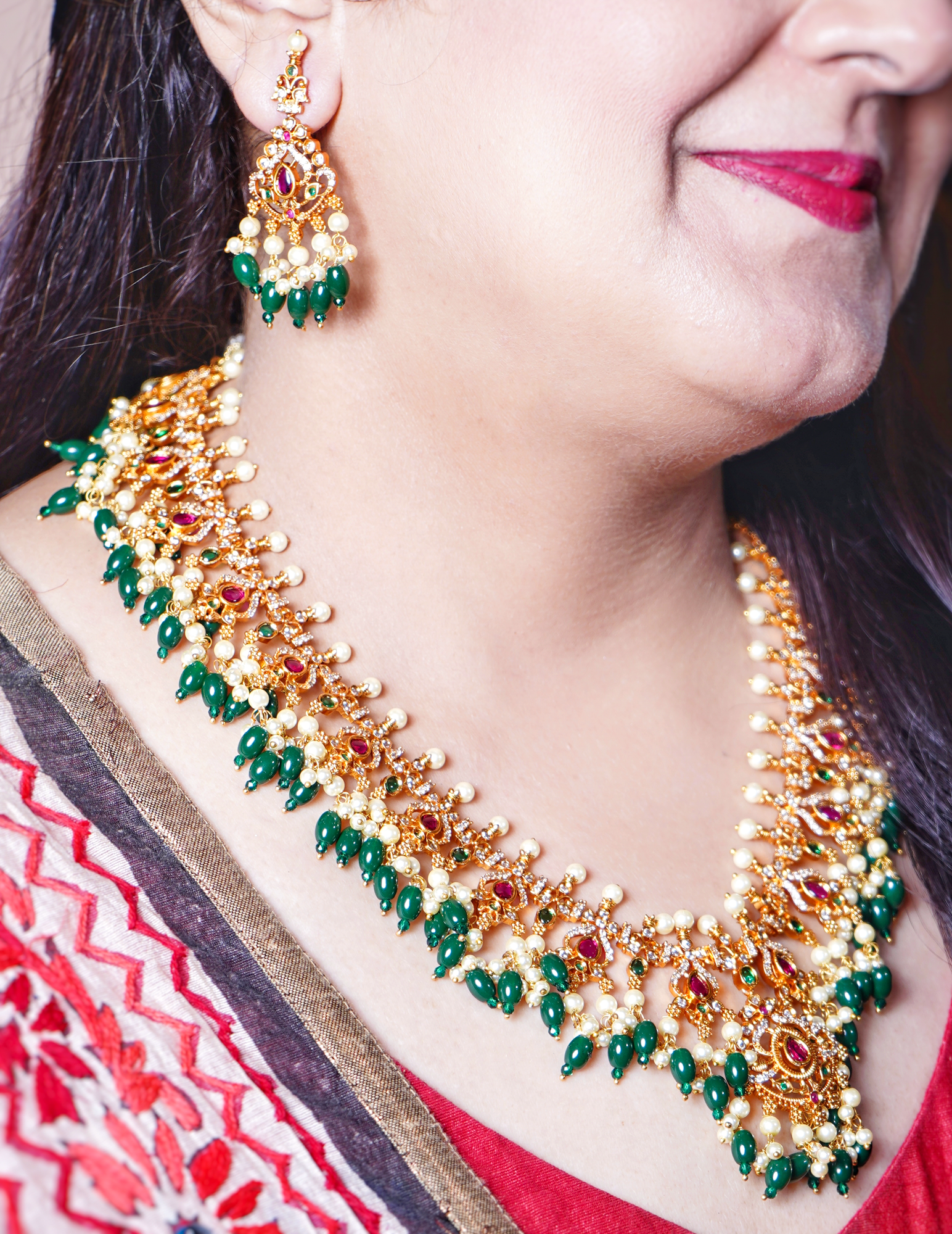 Beautiful Jadau Haar set - Chaandi Rivaaz