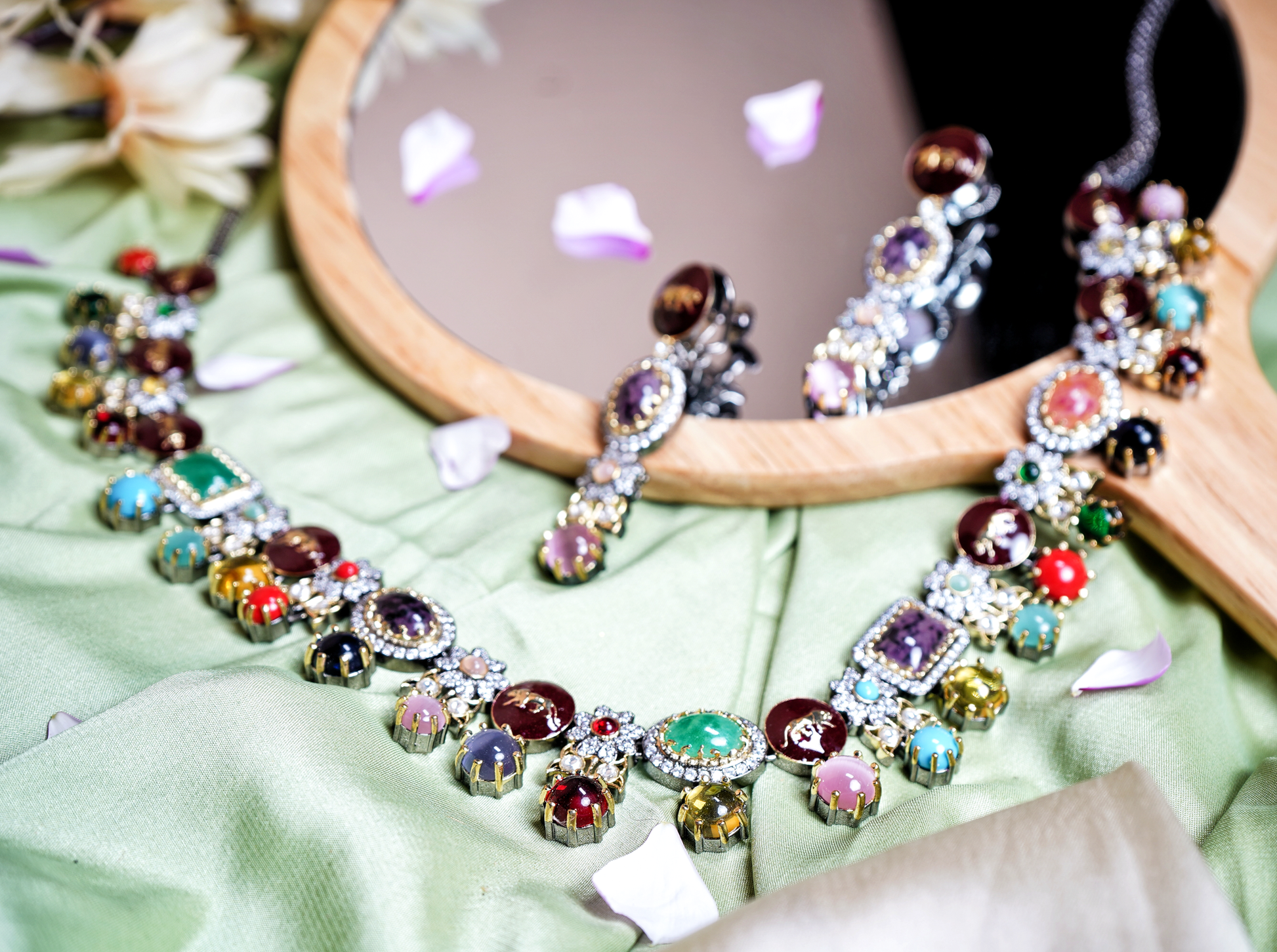 Beautiful Sabyasachi Designer Necklace set - Chaandi Rivaaz