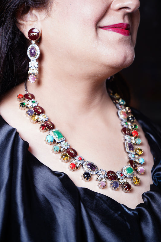 Beautiful Sabyasachi Designer Necklace set - Chaandi Rivaaz