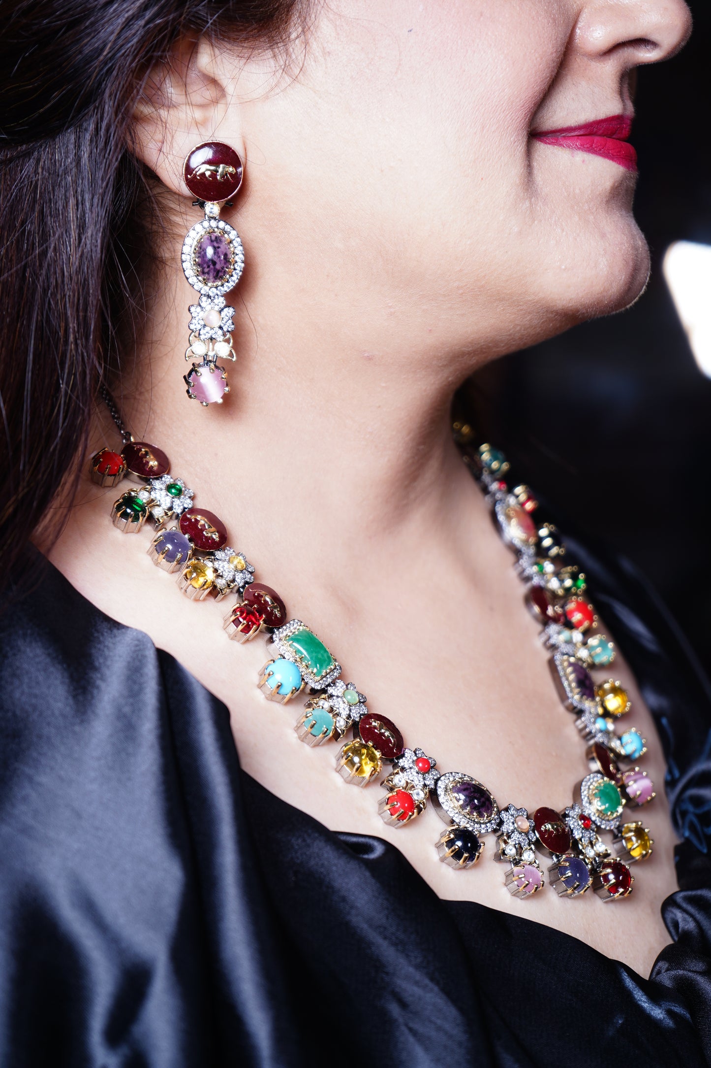Beautiful Sabyasachi Designer Necklace set - Chaandi Rivaaz