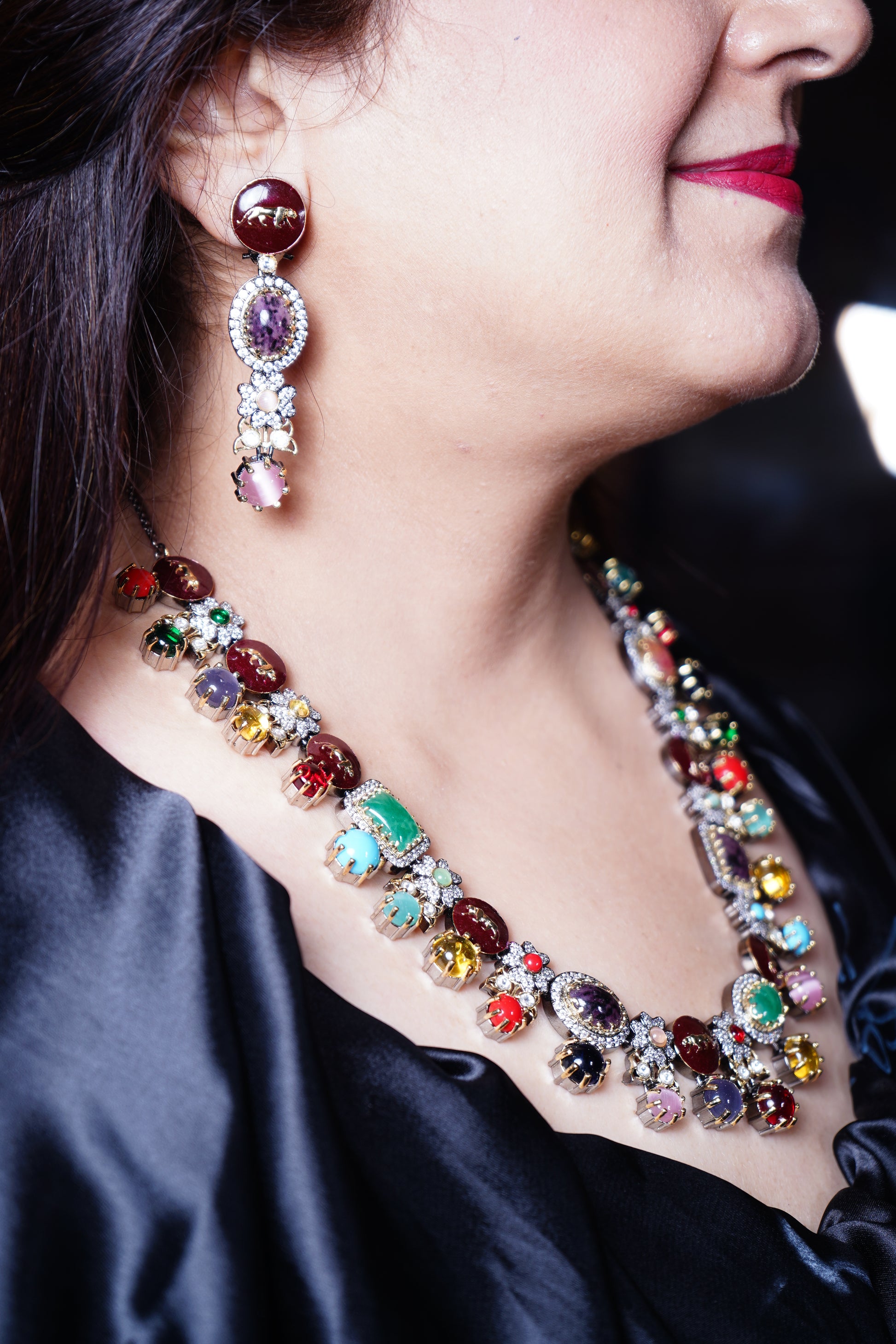 Beautiful Sabyasachi Designer Necklace set - Chaandi Rivaaz