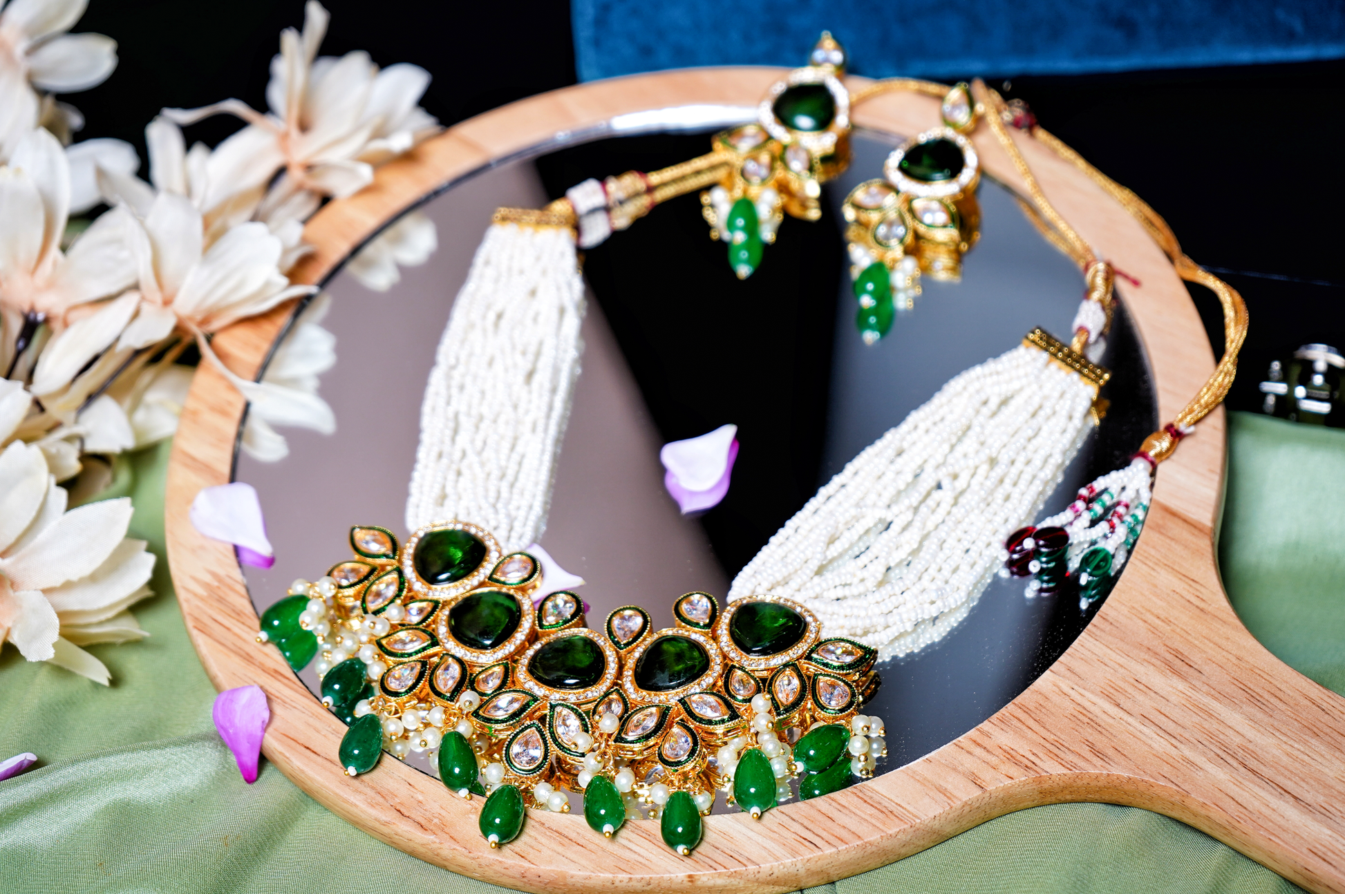 Beautiful Pearl Designer Choker set - Chaandi Rivaaz