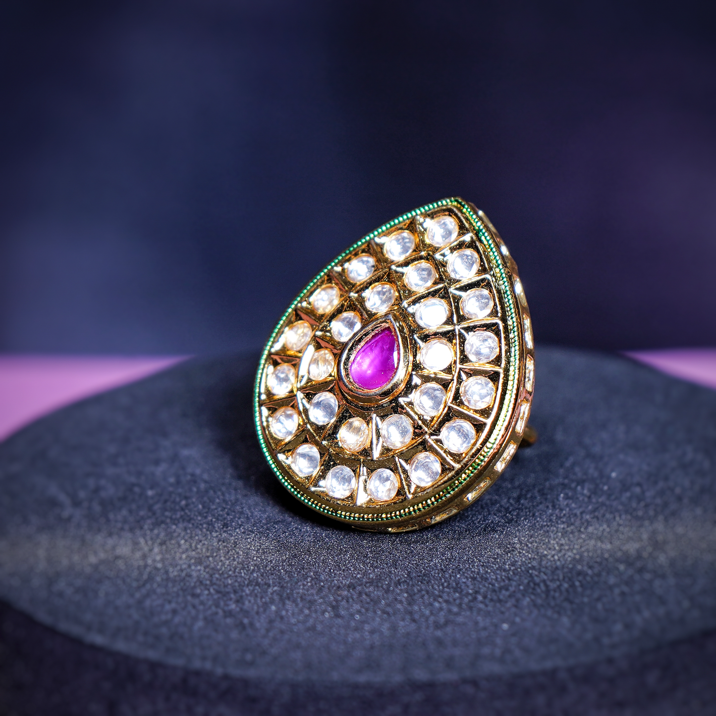 Sheena’s Kundan Cocktail Rings - Chaandi Rivaaz