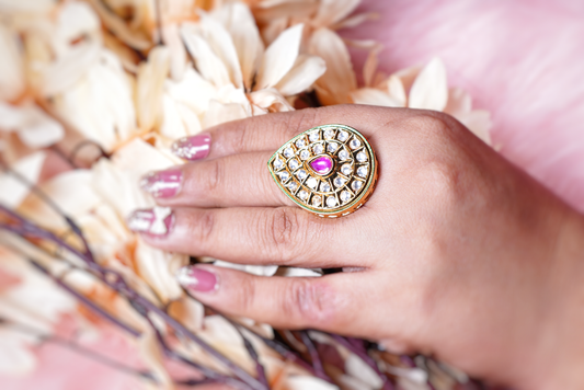 Sheena’s Kundan Cocktail Rings - Chaandi Rivaaz