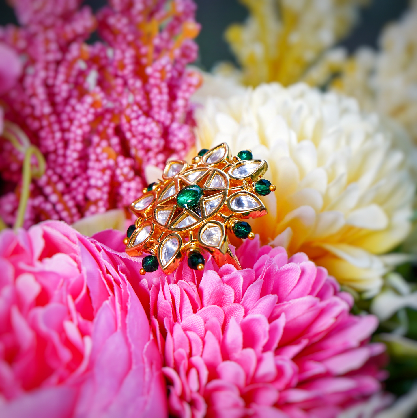 Sheela’s Polki Cocktail Ring - Chaandi Rivaaz