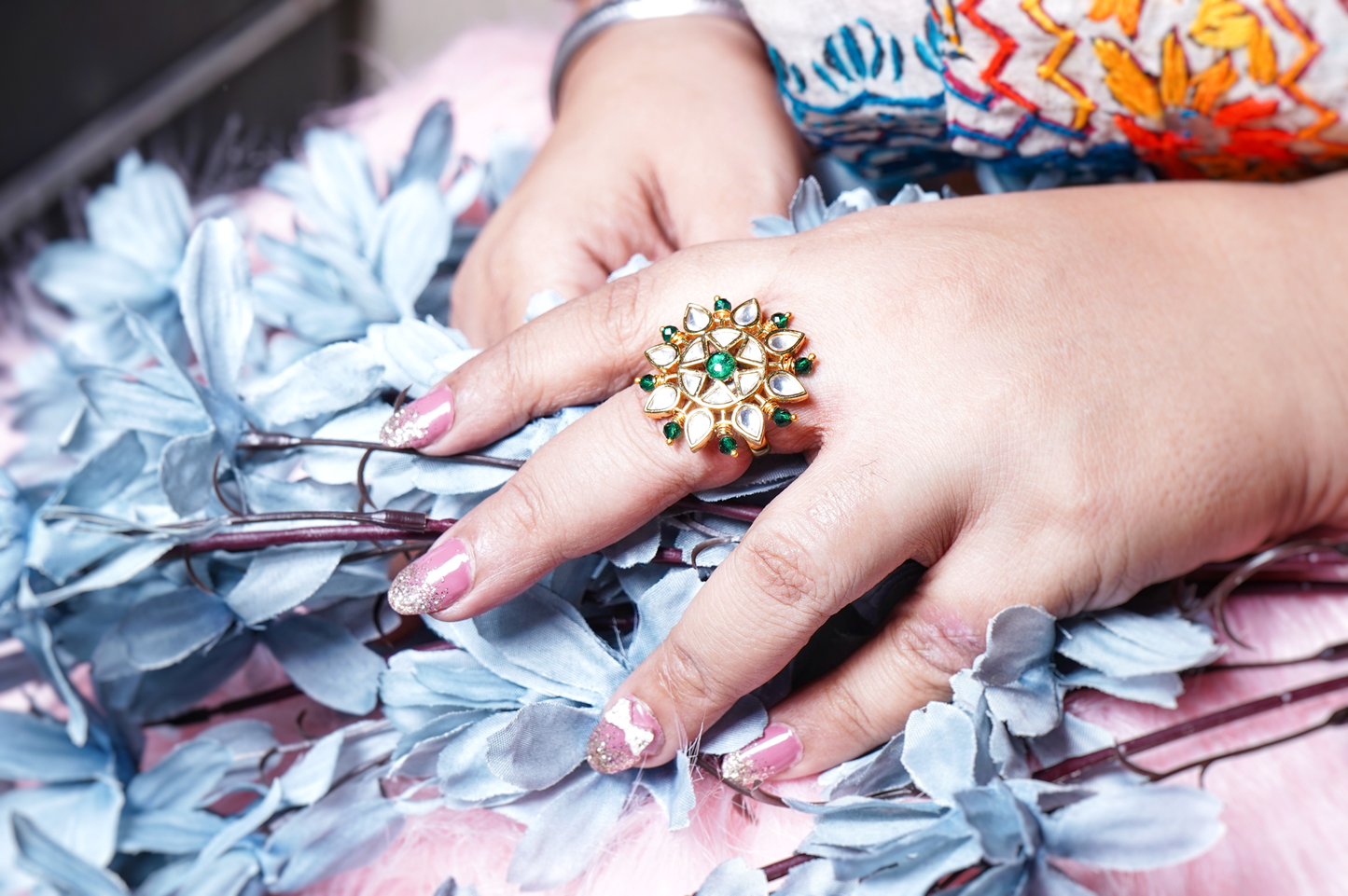 Sheela’s Polki Cocktail Ring - Chaandi Rivaaz