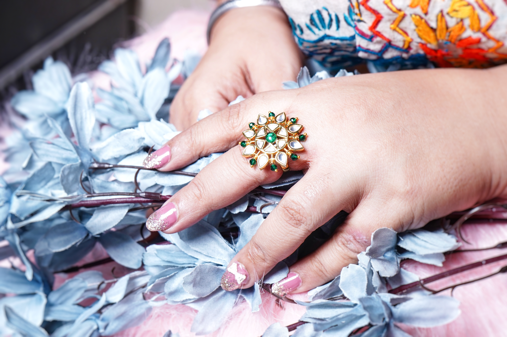 Sheela’s Polki Cocktail Ring - Chaandi Rivaaz