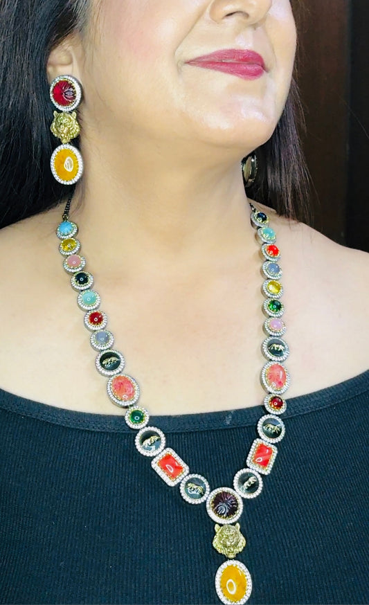 Nayaab Sabyasachi Designer Necklace set - Chaandi Rivaaz