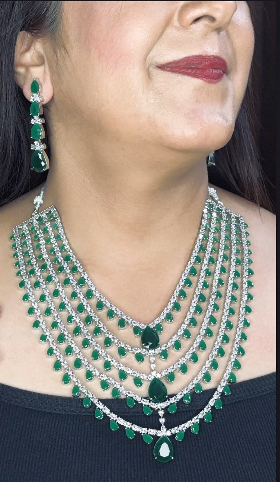 Beautiful Five Layered Designer Necklace set - Chaandi Rivaaz