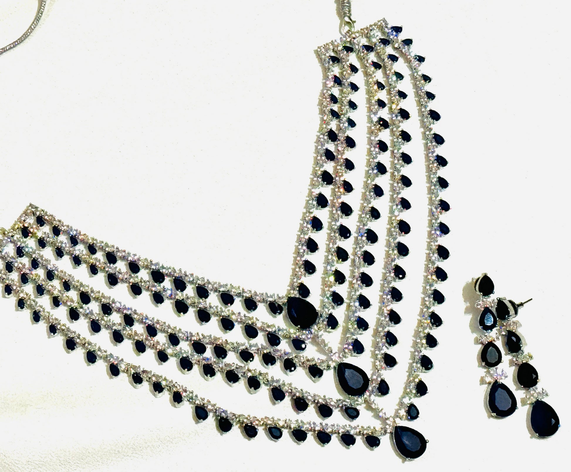 Beautiful Five Layered Designer Necklace set - Chaandi Rivaaz