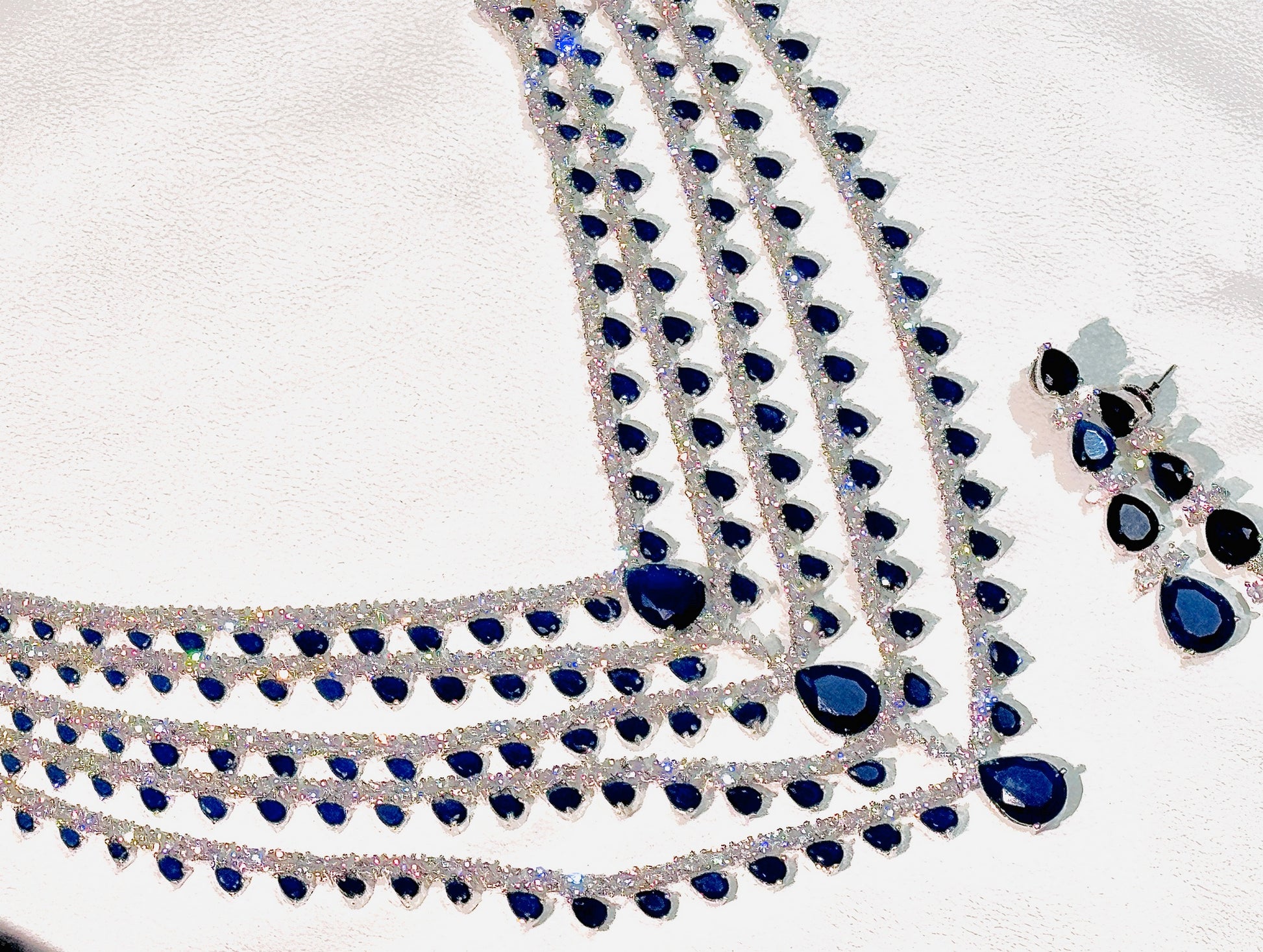 Beautiful Five Layered Designer Necklace set - Chaandi Rivaaz