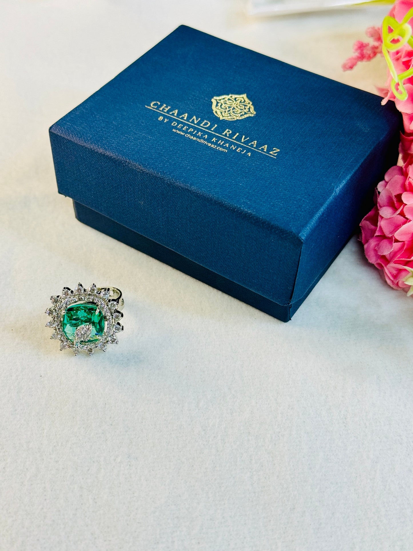 Alora CZ Designer Rings - Chaandi Rivaaz