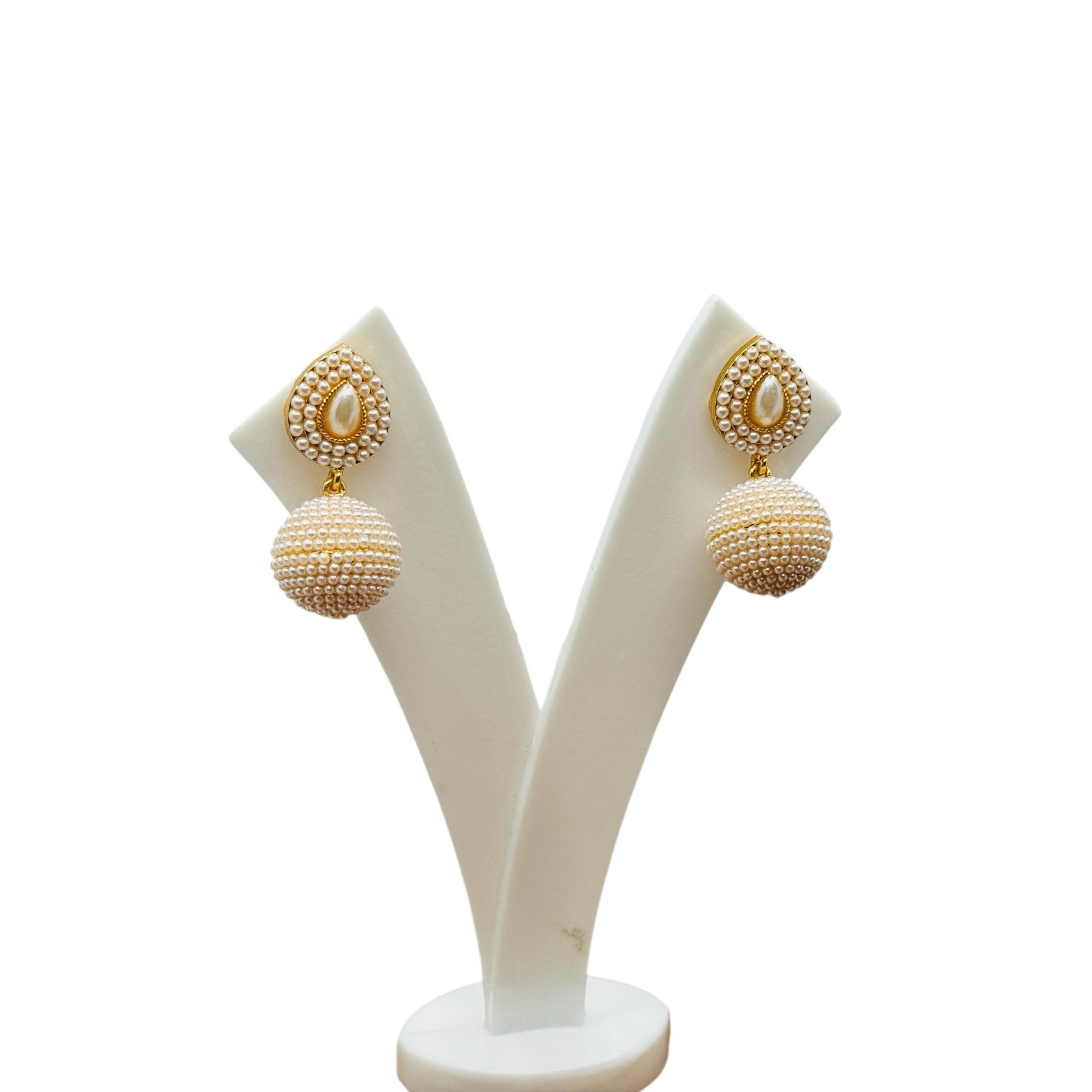 Ball Designer Pearl Earrings - Chaandi Rivaaz