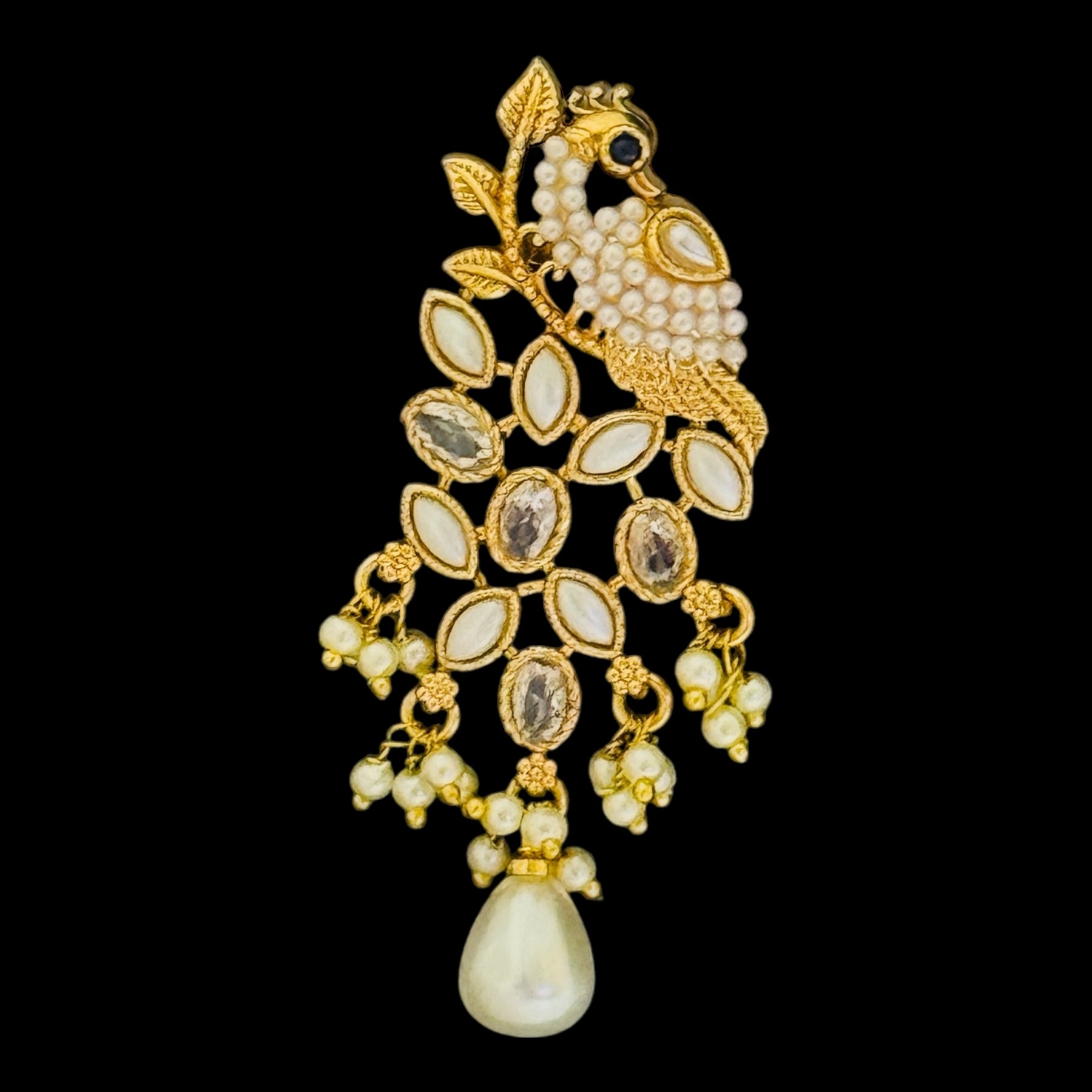 Peacock Pearl Designer Pendant Set - Chaandi Rivaaz